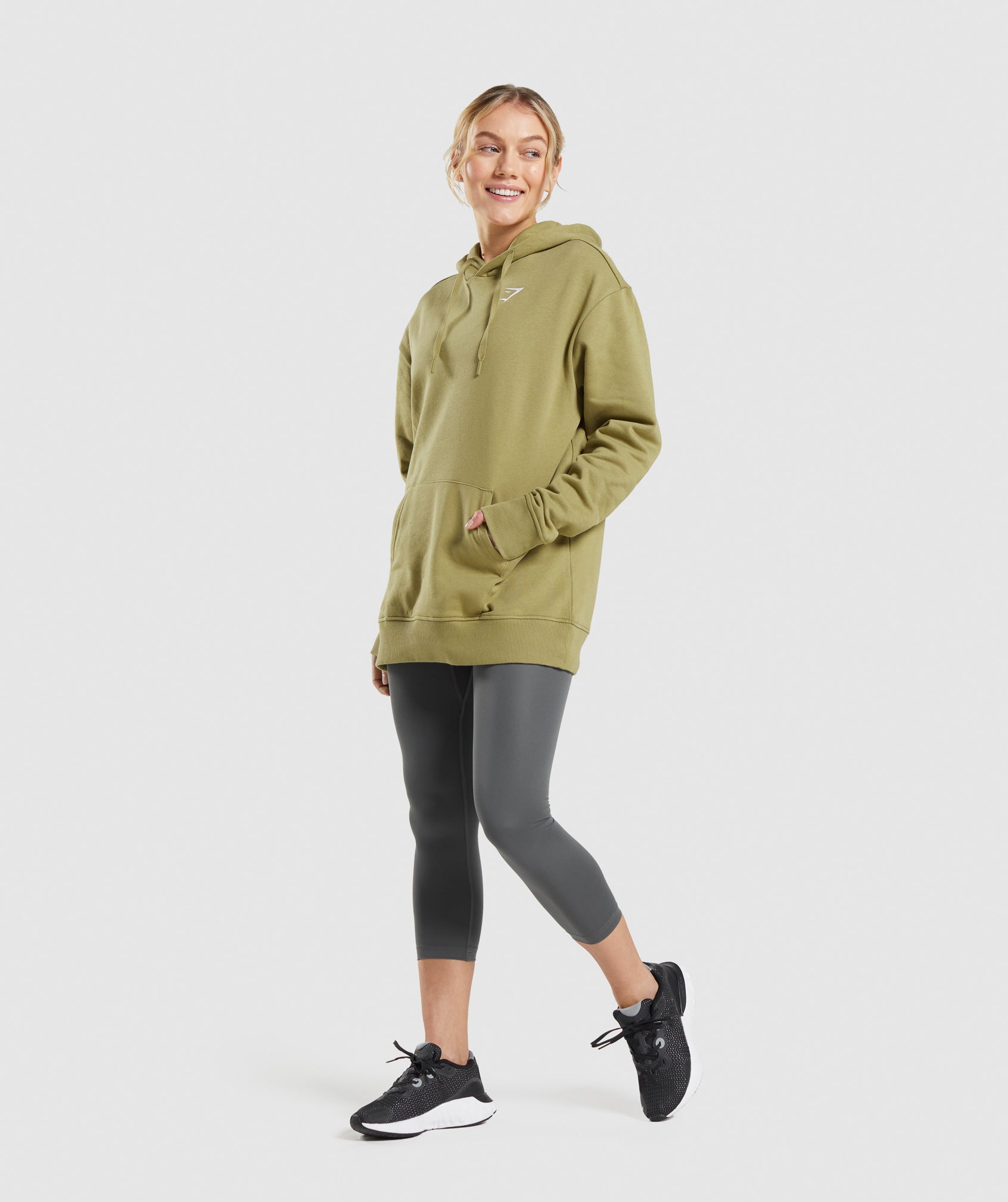 Training Oversized Hoodie in Griffin Green