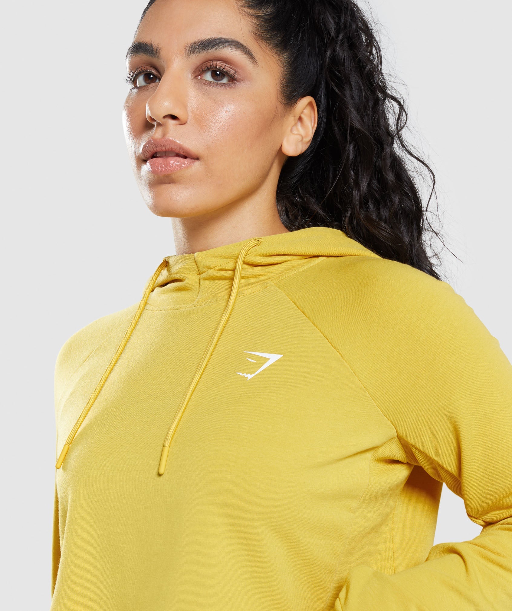 Training Cropped Hoodie in Medallion Yellow - view 5