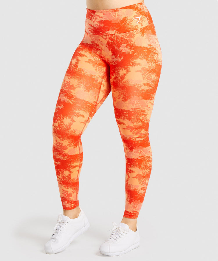 orange under armour leggings