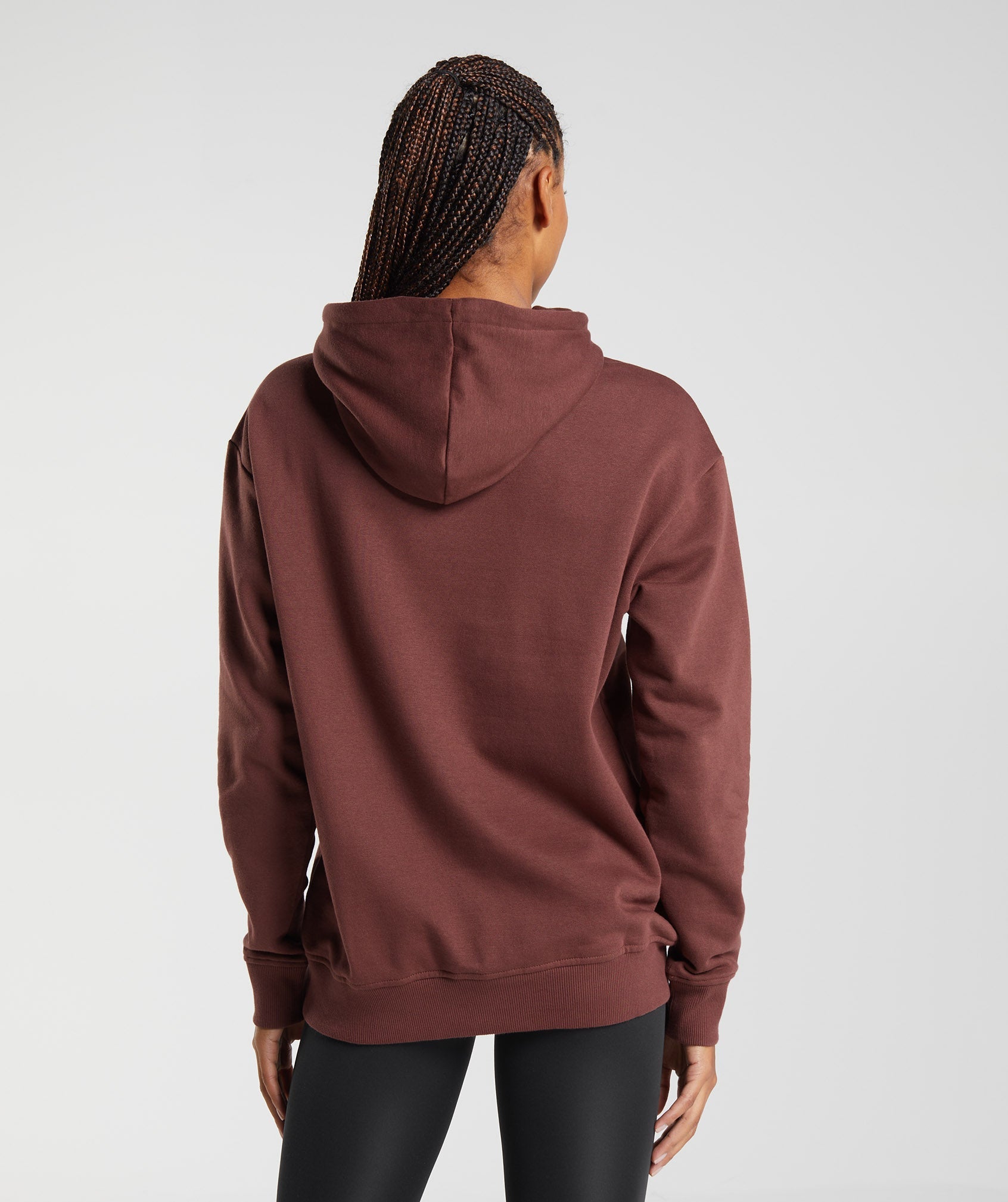 Training Oversized Hoodie in Cherry Brown