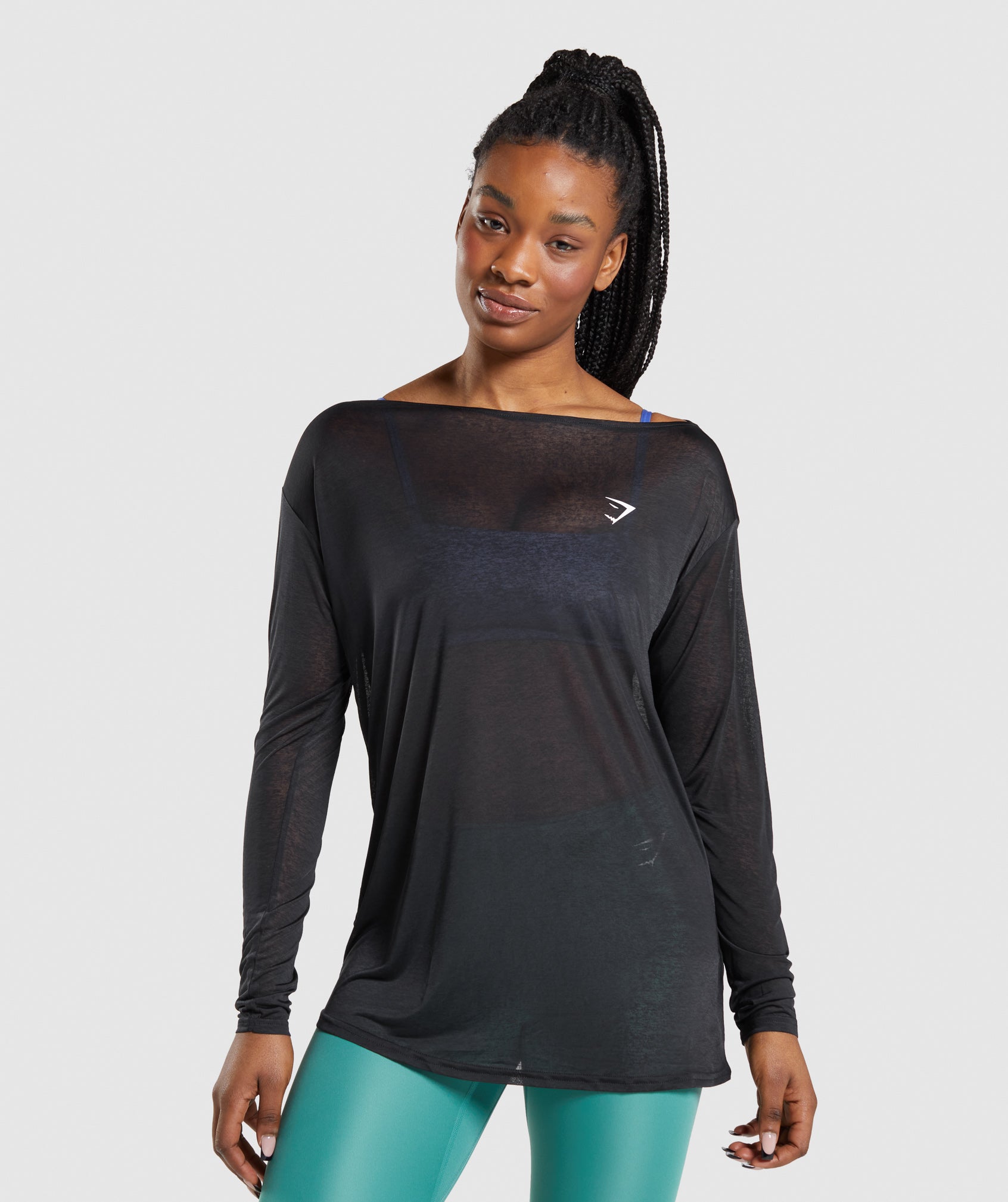 Training Oversized Long Sleeve Tee in Black - view 1