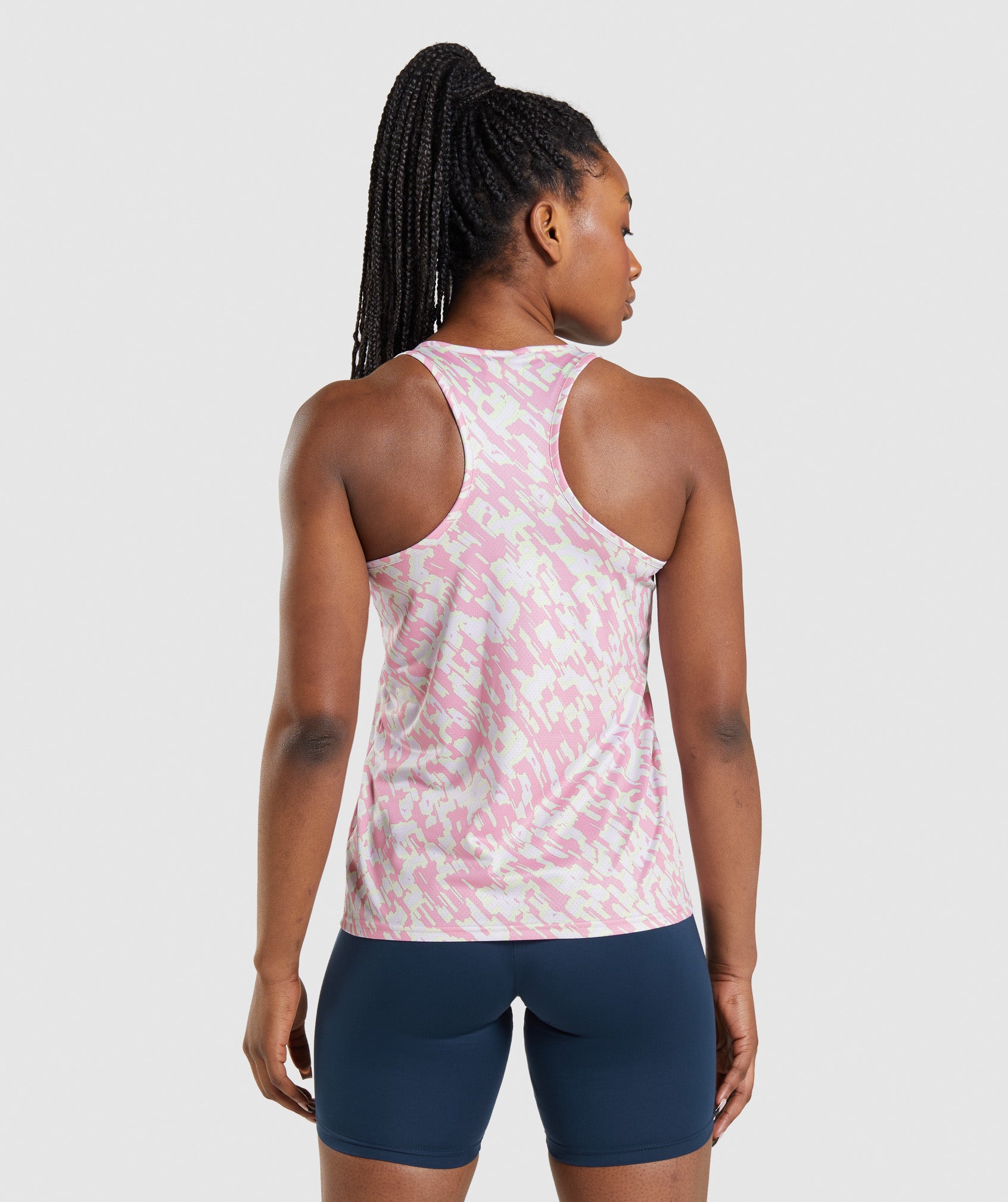 Training Tank in Pink Print - view 2