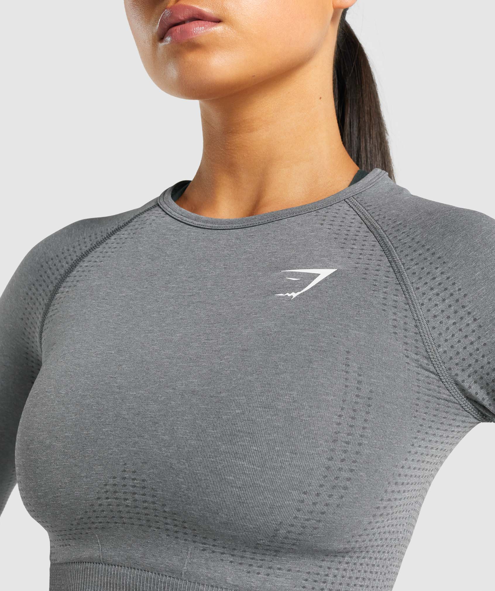 Gymshark Vital Seamless 2.0 Long Sleeve Crop Top - Smokey Grey Marl Gray -  $30 (25% Off Retail) - From Kristen