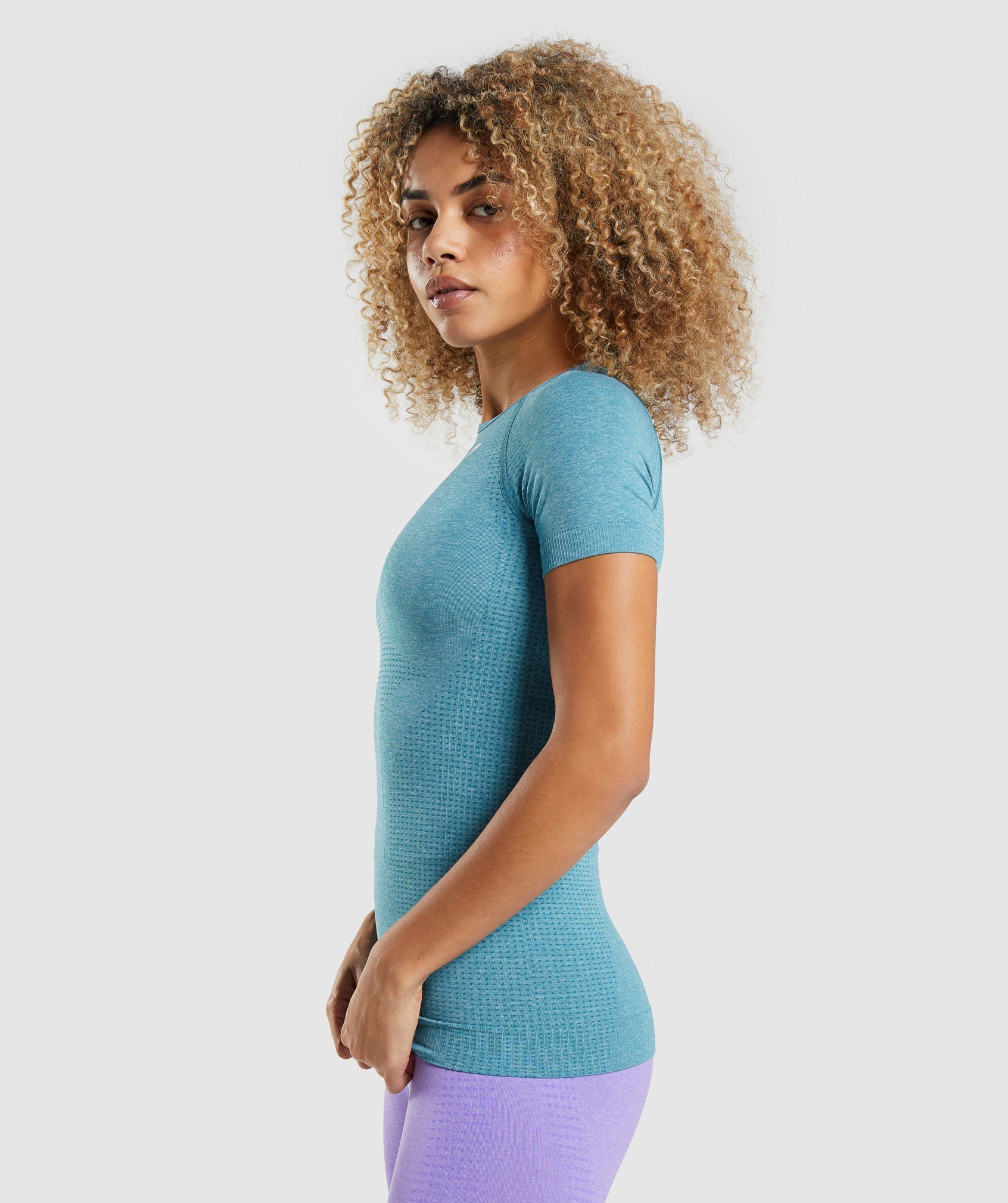 Vital Seamless 2.0 T-Shirt in Tahoe Teal Marl