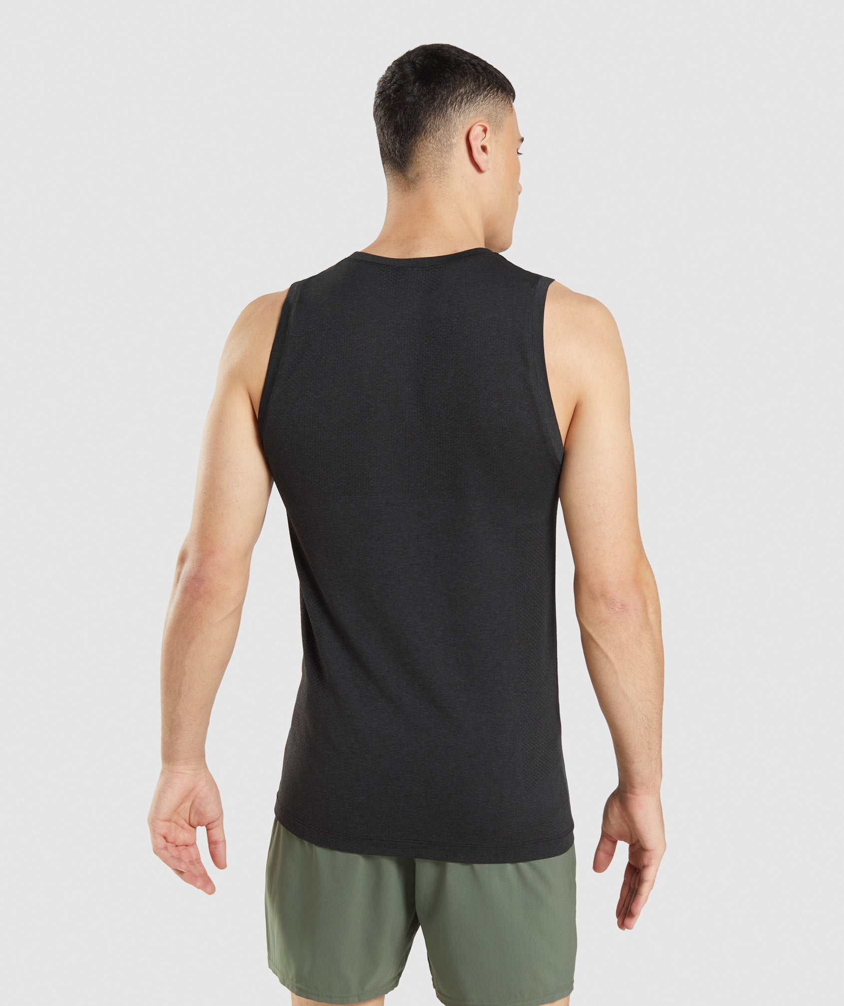 Vital Seamless Light Tank in Black Marl - view 2