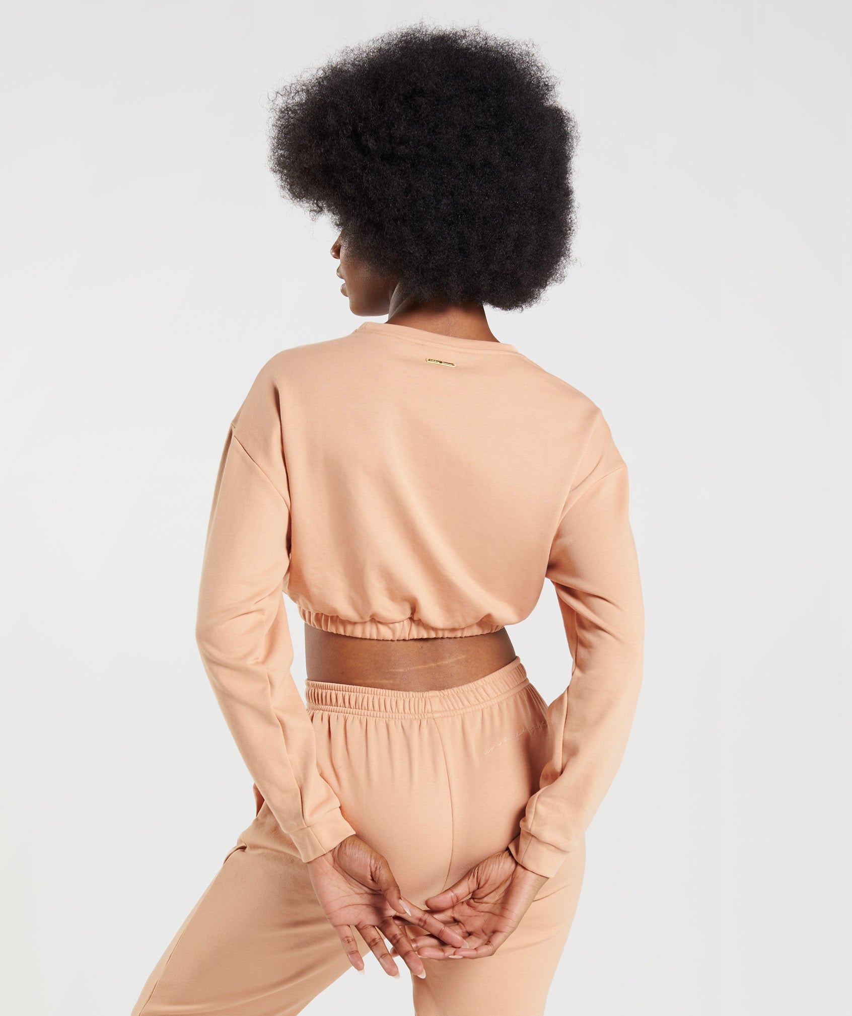 Whitney Cropped Pullover in Sunset Beige - view 2