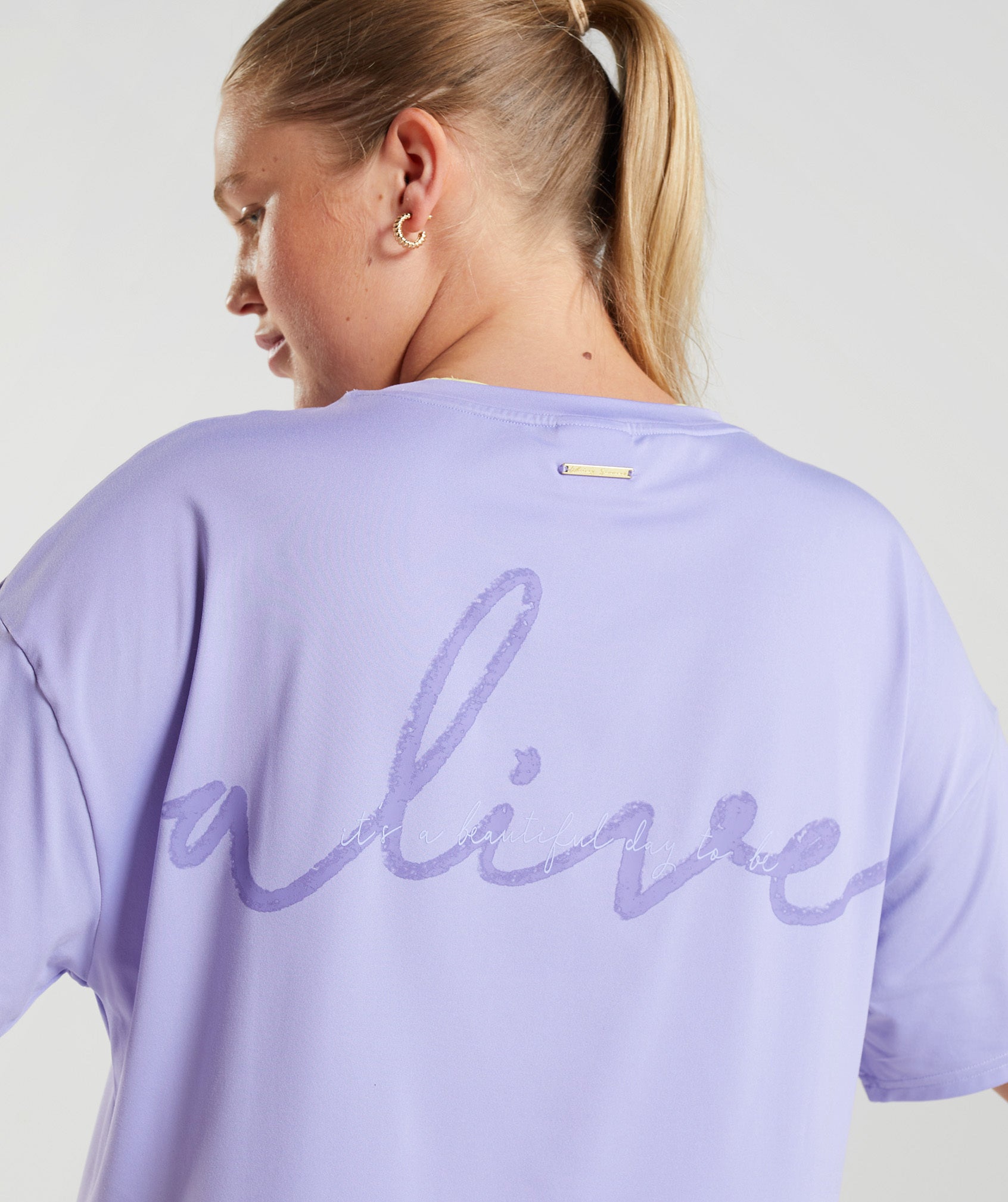 Whitney Oversized T-Shirt in Wildflower Purple - view 5