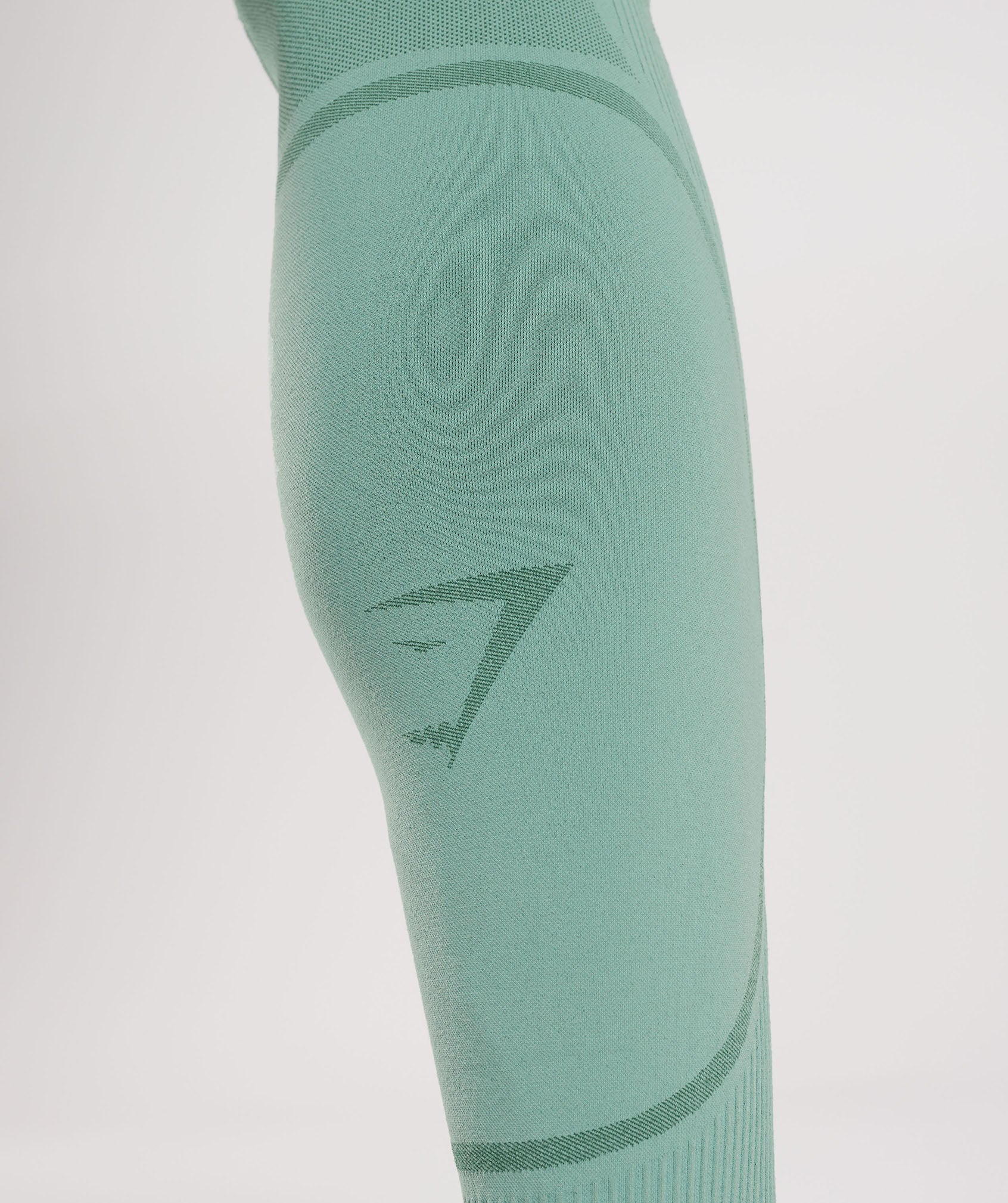 315 Seamless Tights in Ink Teal/Jewel Green - view 6