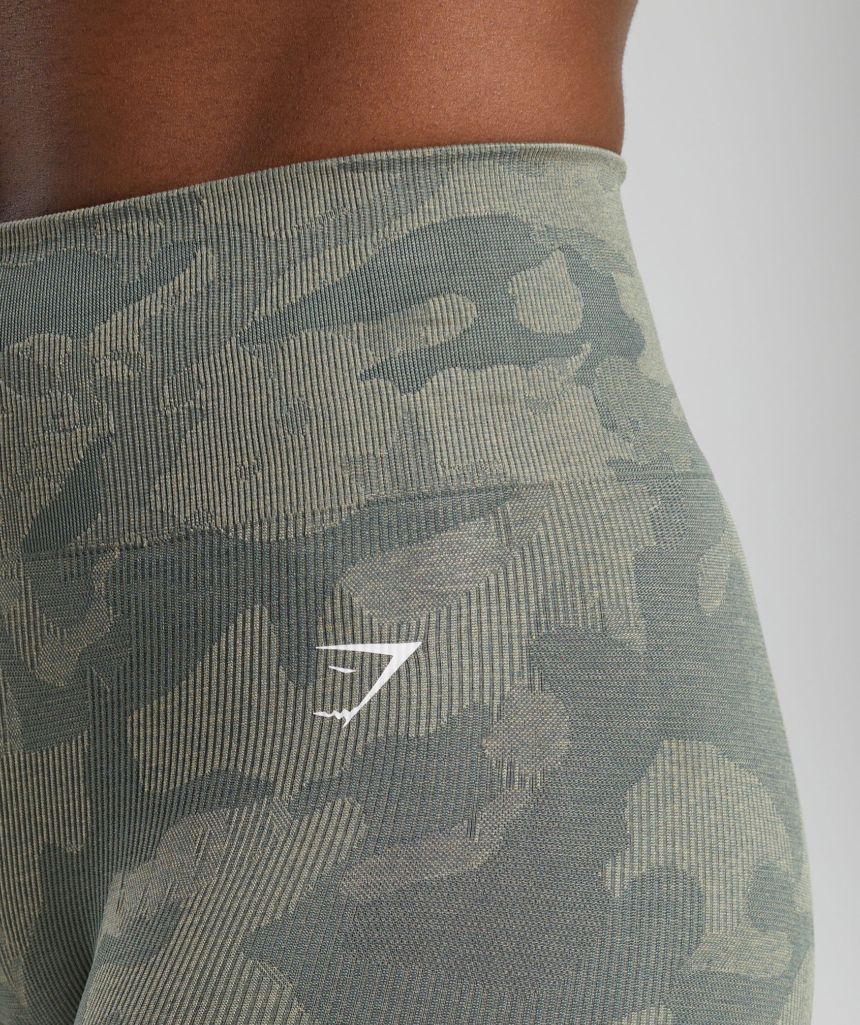 Adapt Camo Seamless Shorts in Unit Green/Chalk Green - view 6