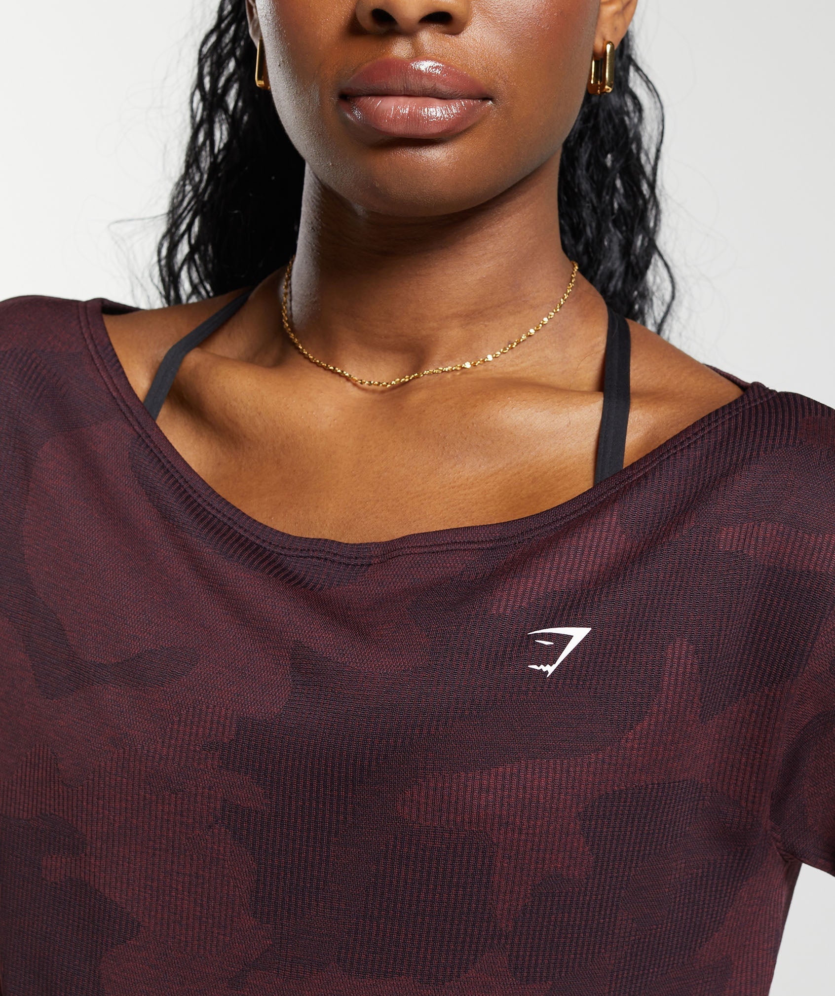 Adapt Camo Seamless T-Shirt in Plum Brown/Burgundy Brown - view 5