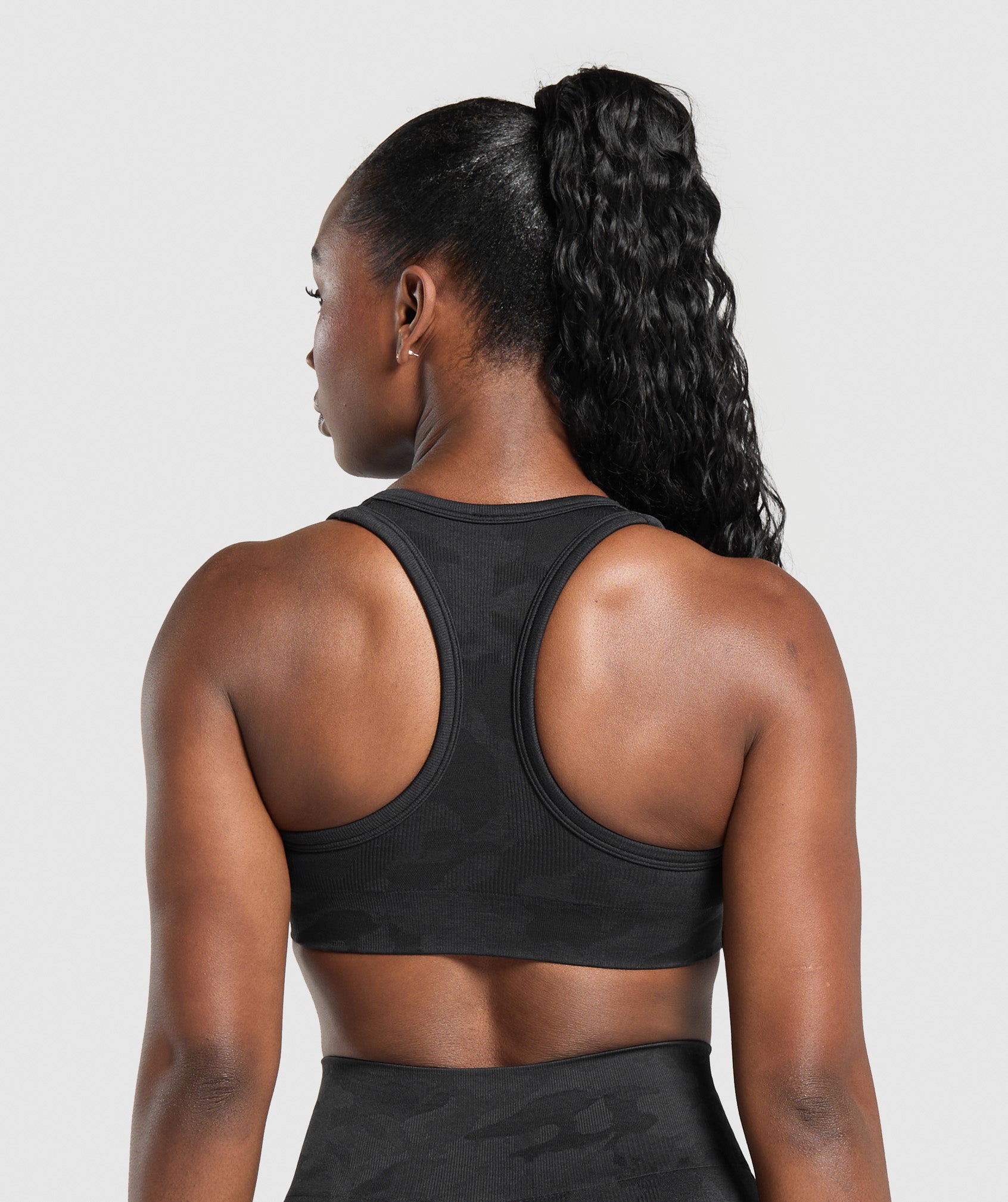 Adapt Camo Sports Bra in Black/Asphalt Grey - view 2