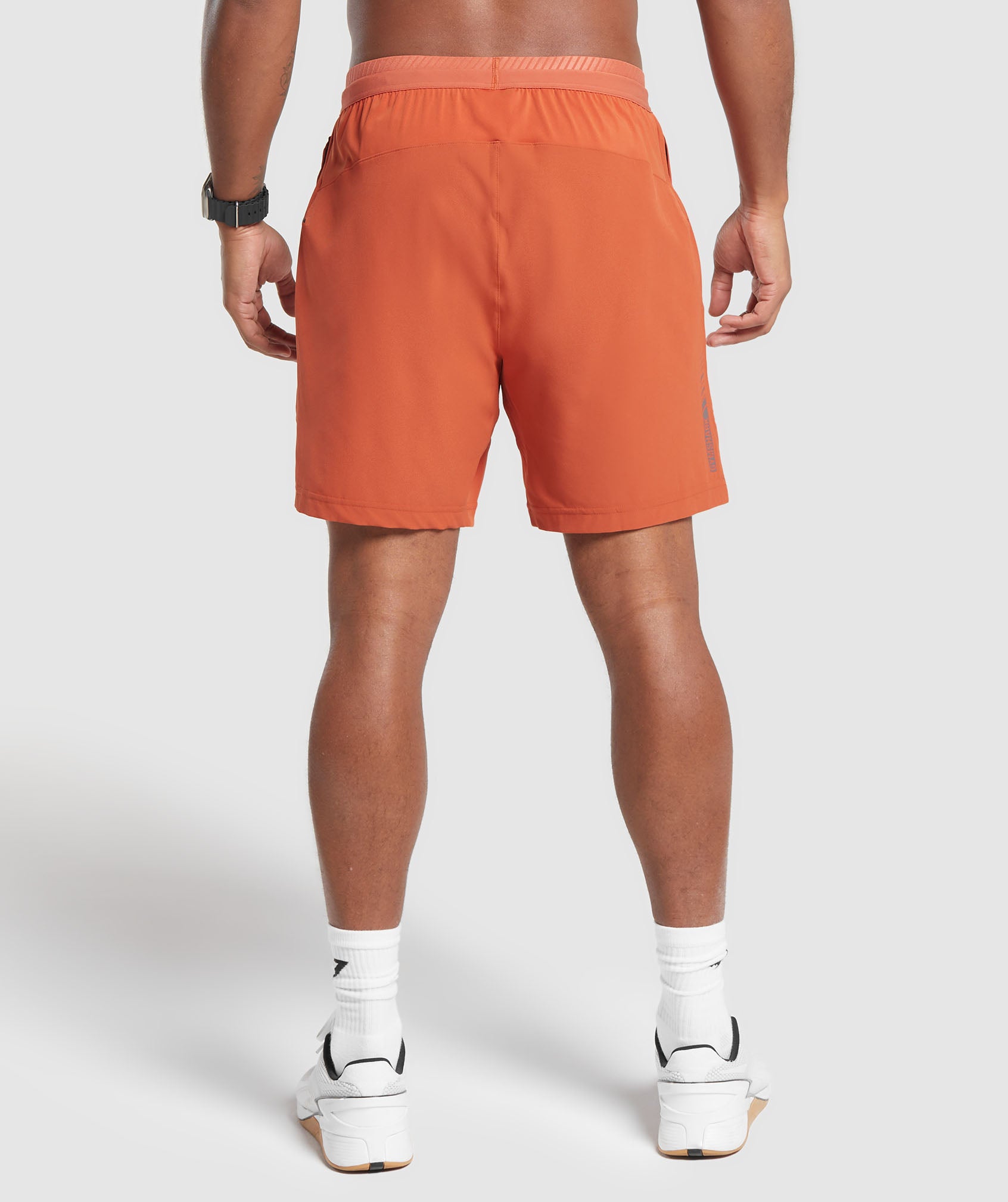 Apex 7" Hybrid Shorts in Rust Orange - view 2