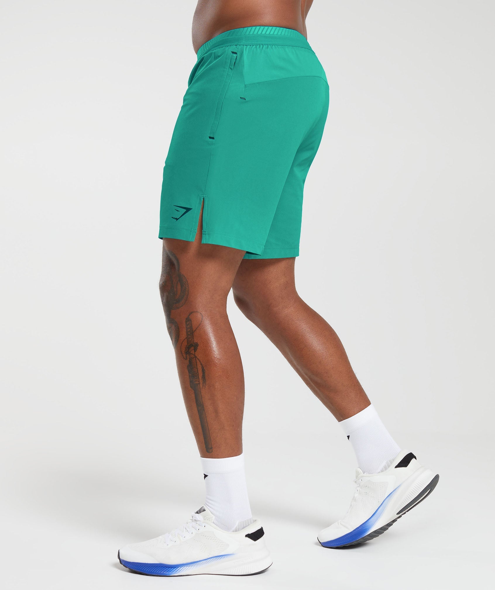 Apex 7" Hybrid Shorts in Seafoam Blue - view 3