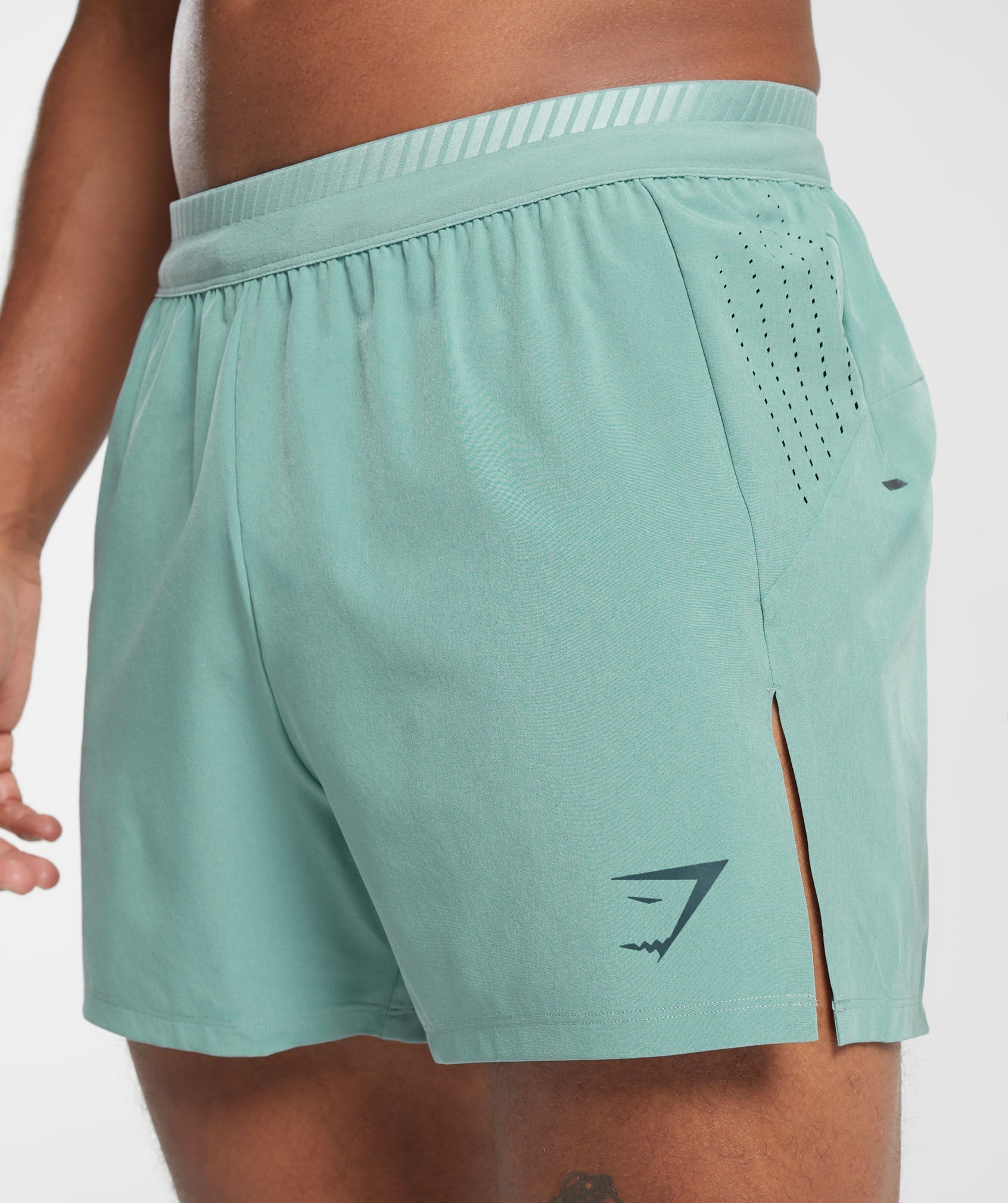 Apex Run 4" Shorts in Duck Egg Blue - view 7