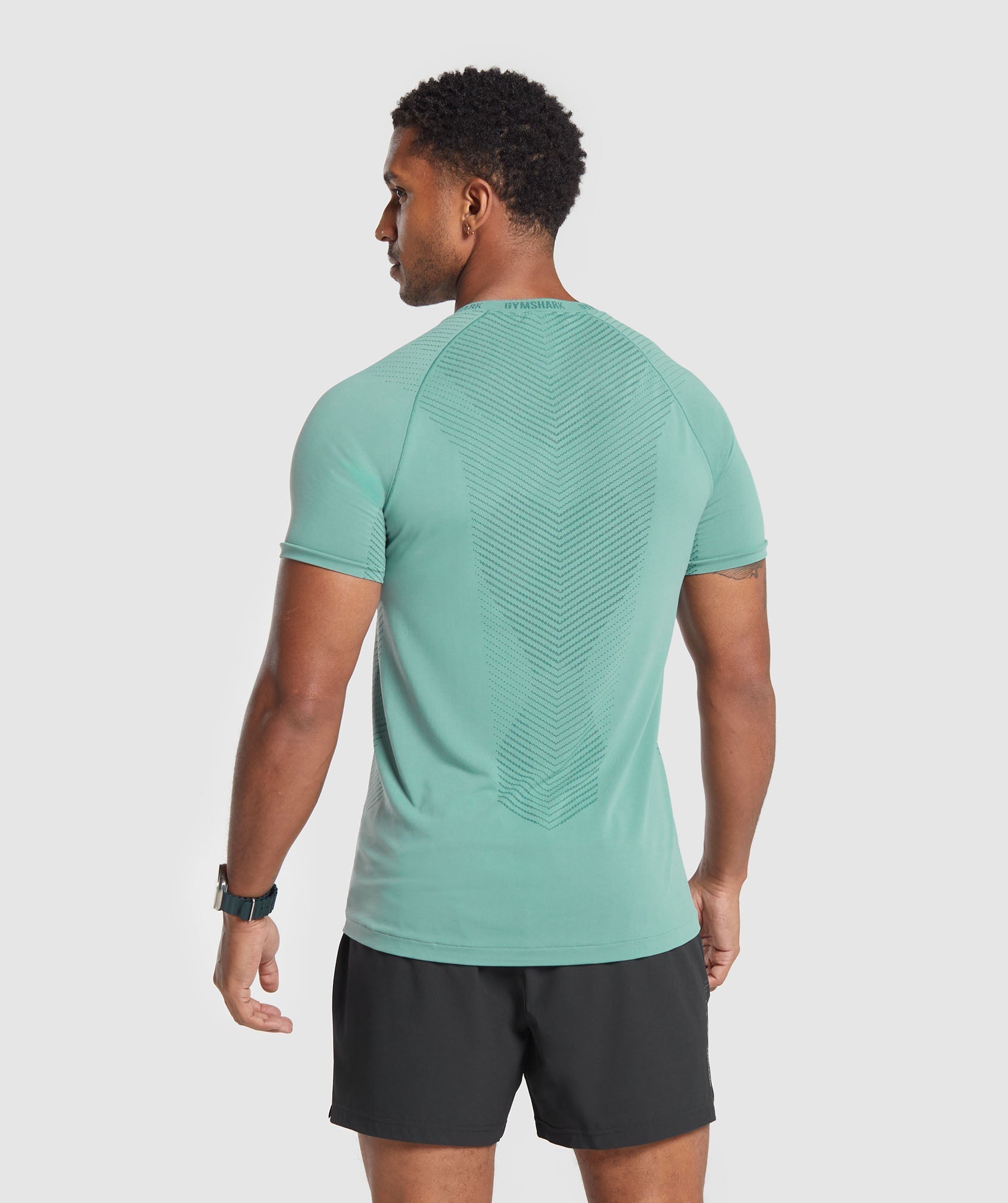 Apex Seamless T-Shirt in Duck Egg Blue/Smokey Teal - view 2