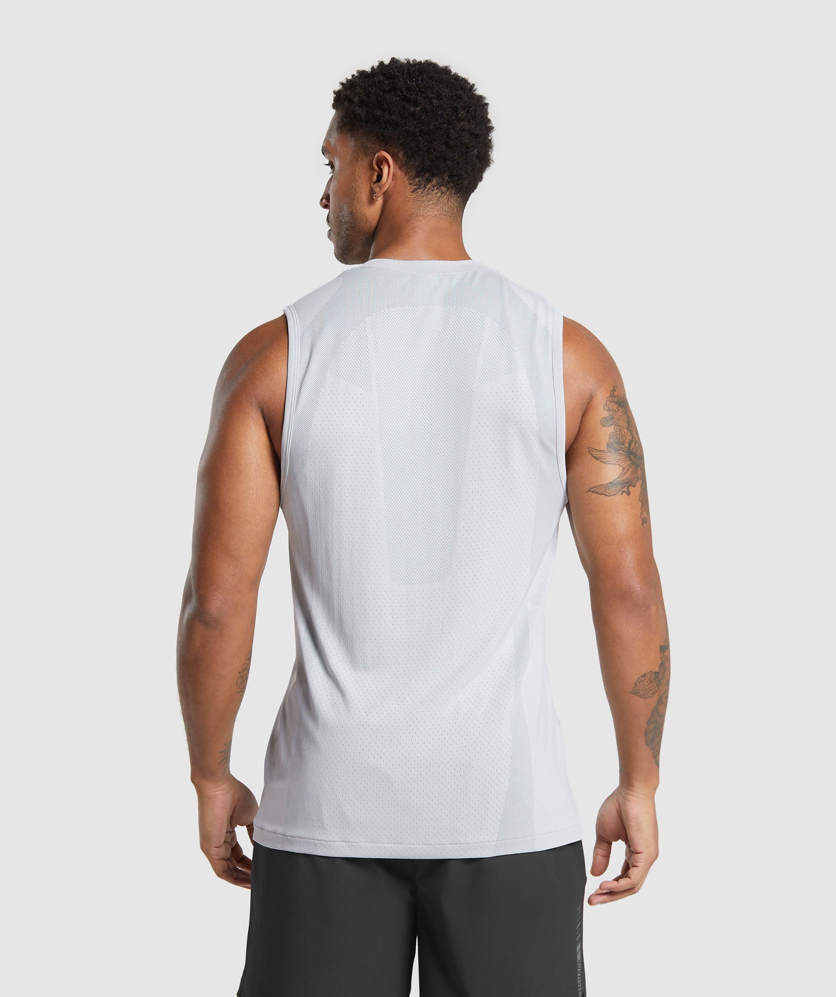 Apex Seamless Tank in Light Grey/Medium Grey - view 2