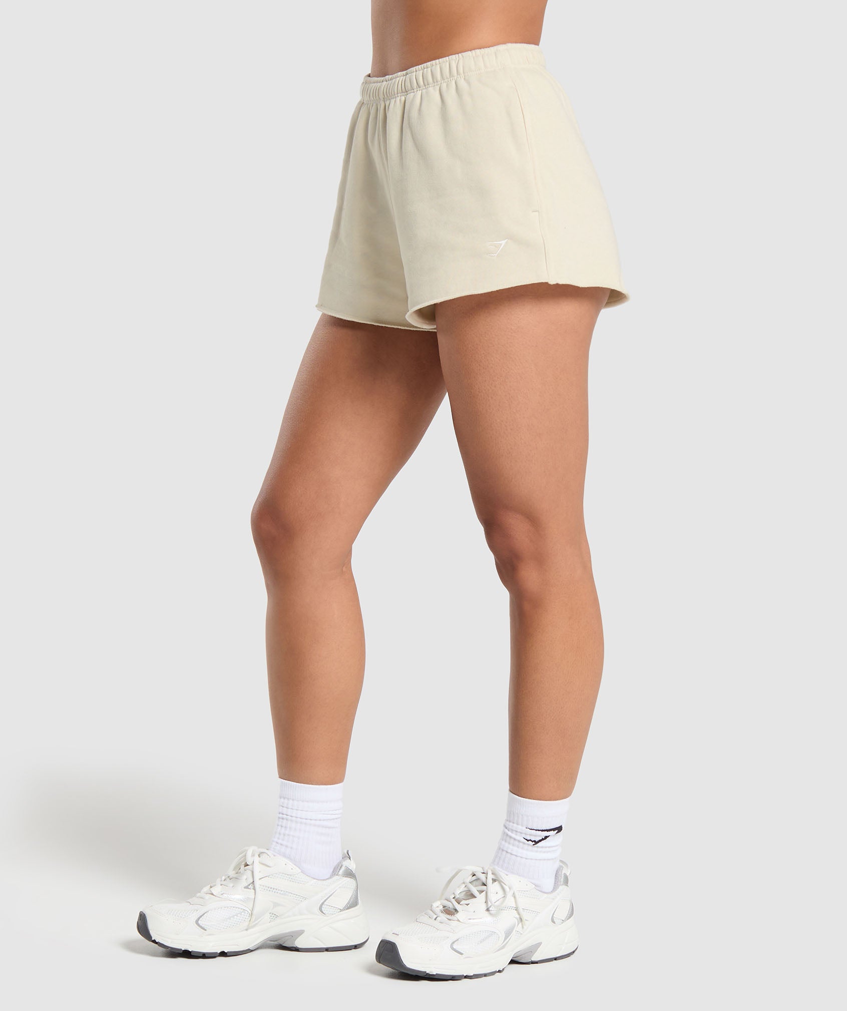 Fleece Shorts in Ecru White - view 3