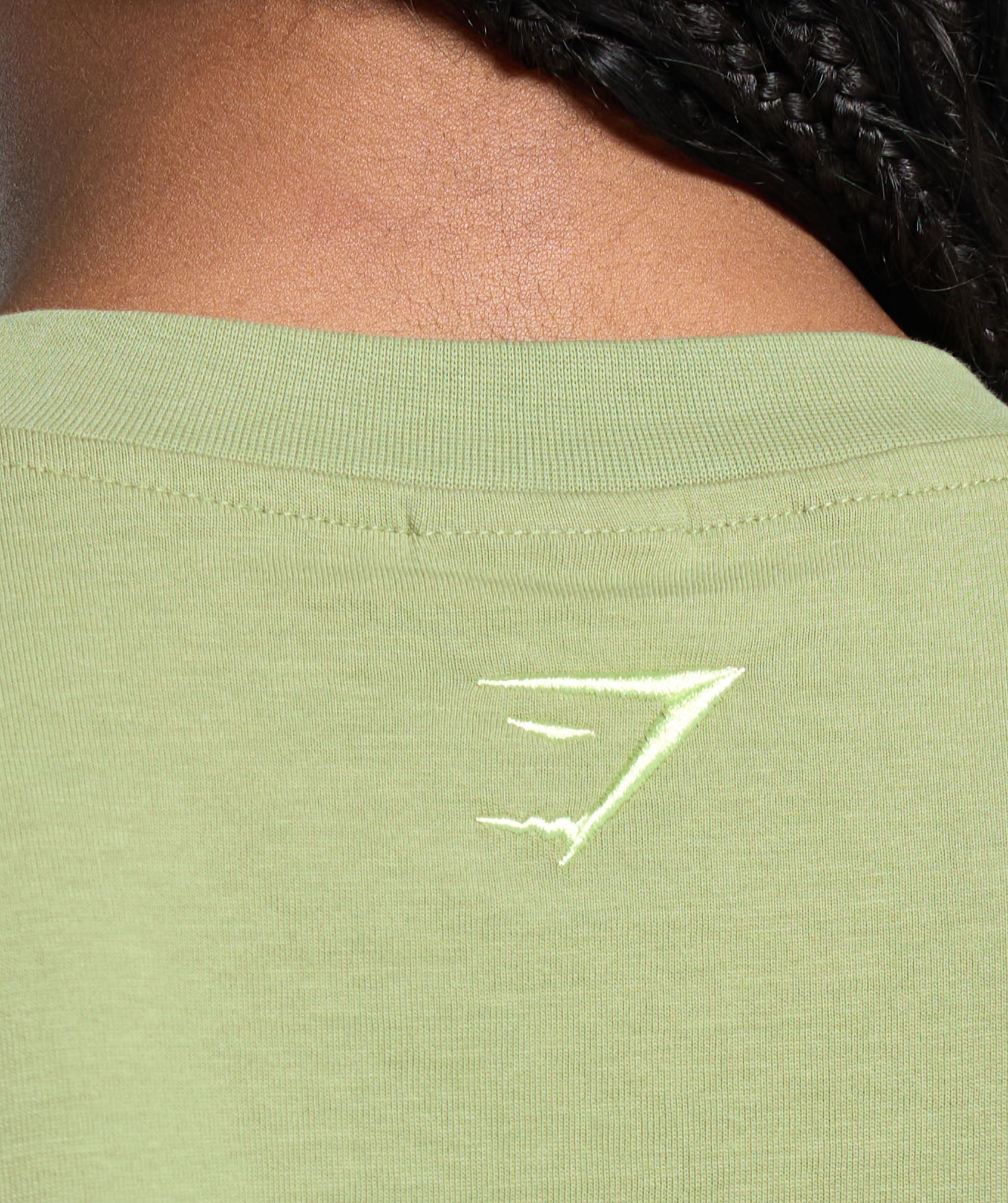 Block Oversized T-Shirt in Natural Sage Green - view 6