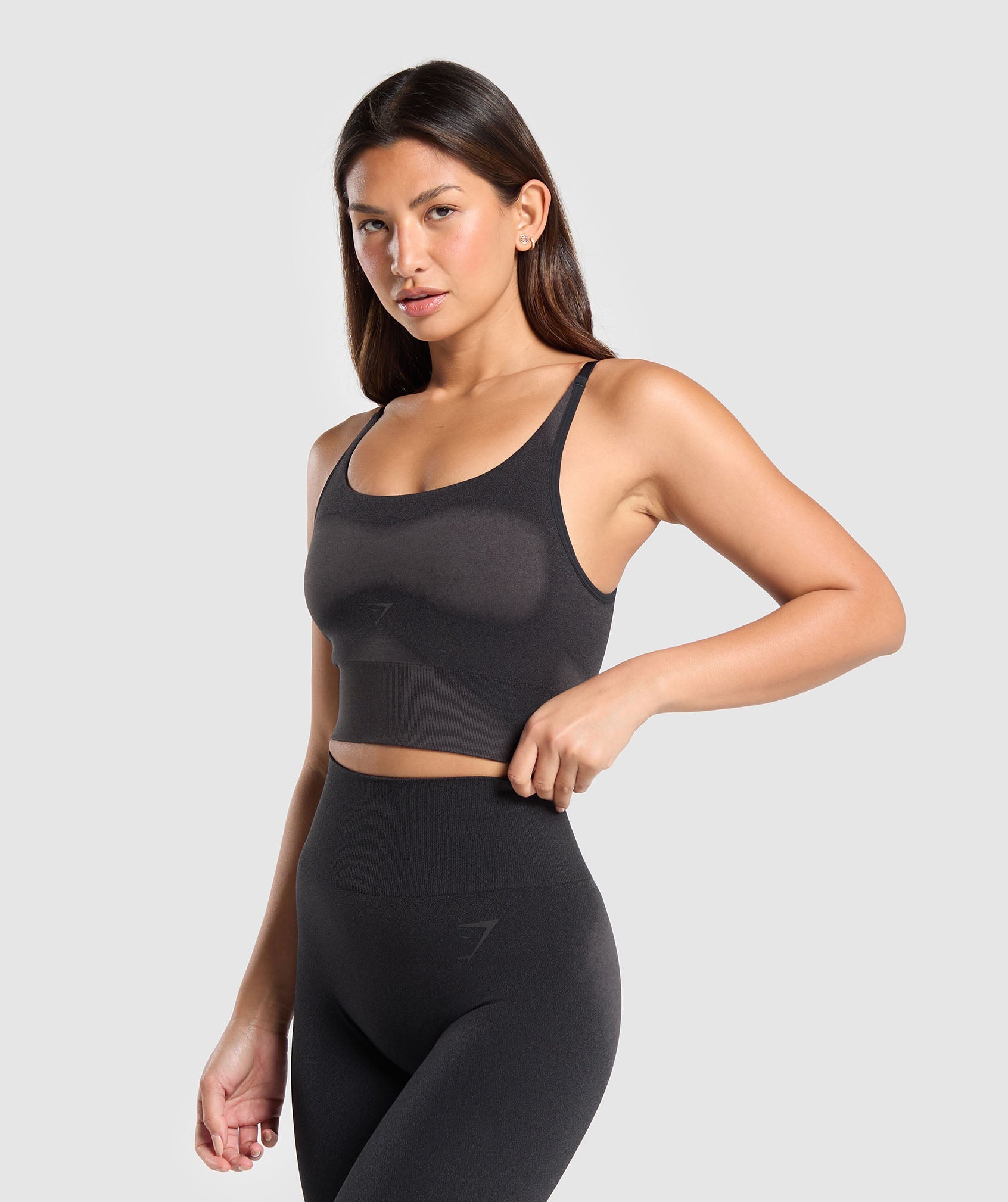 Blur Seamless Cami in Black/Asphalt Grey - view 2