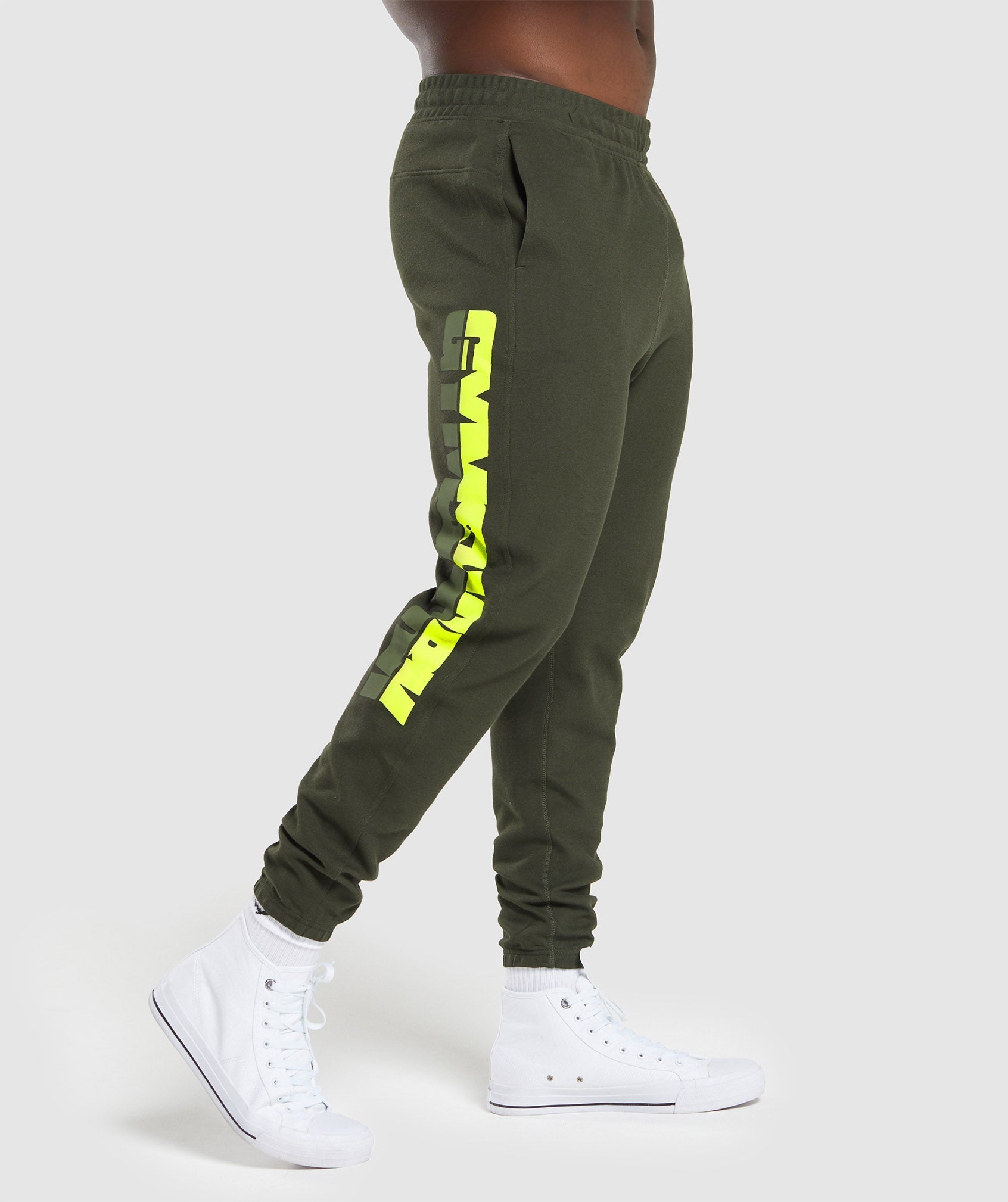 Bold Joggers in Deep Olive Green - view 1