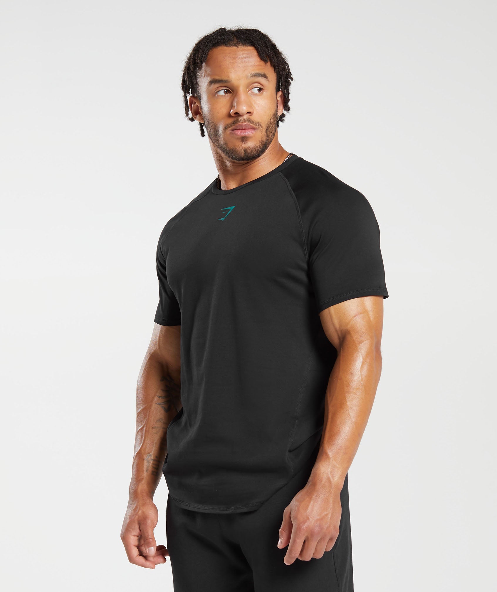 Bold T-Shirt in Black/Seafoam Blue - view 3