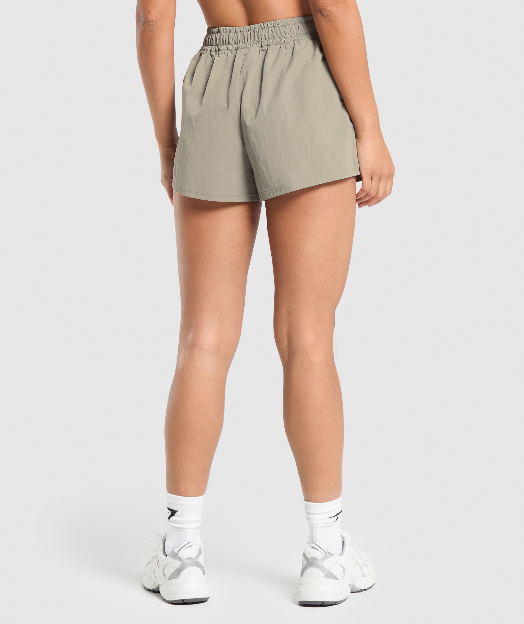 Buckle Waisted Shorts in Linen Brown - view 2