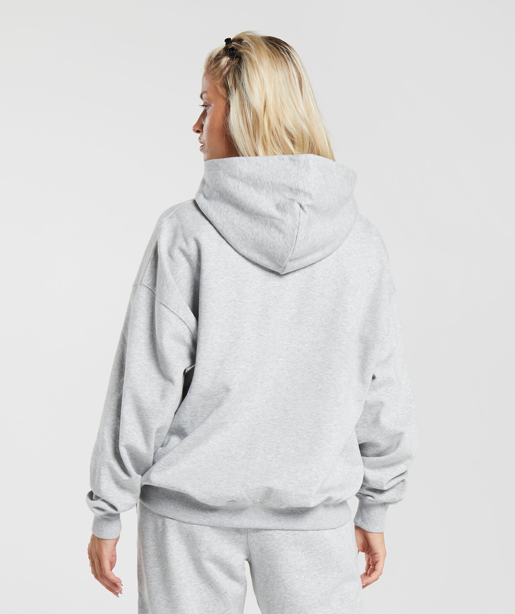 Cherub Graphic Hoodie in Light Grey Core Marl - view 2