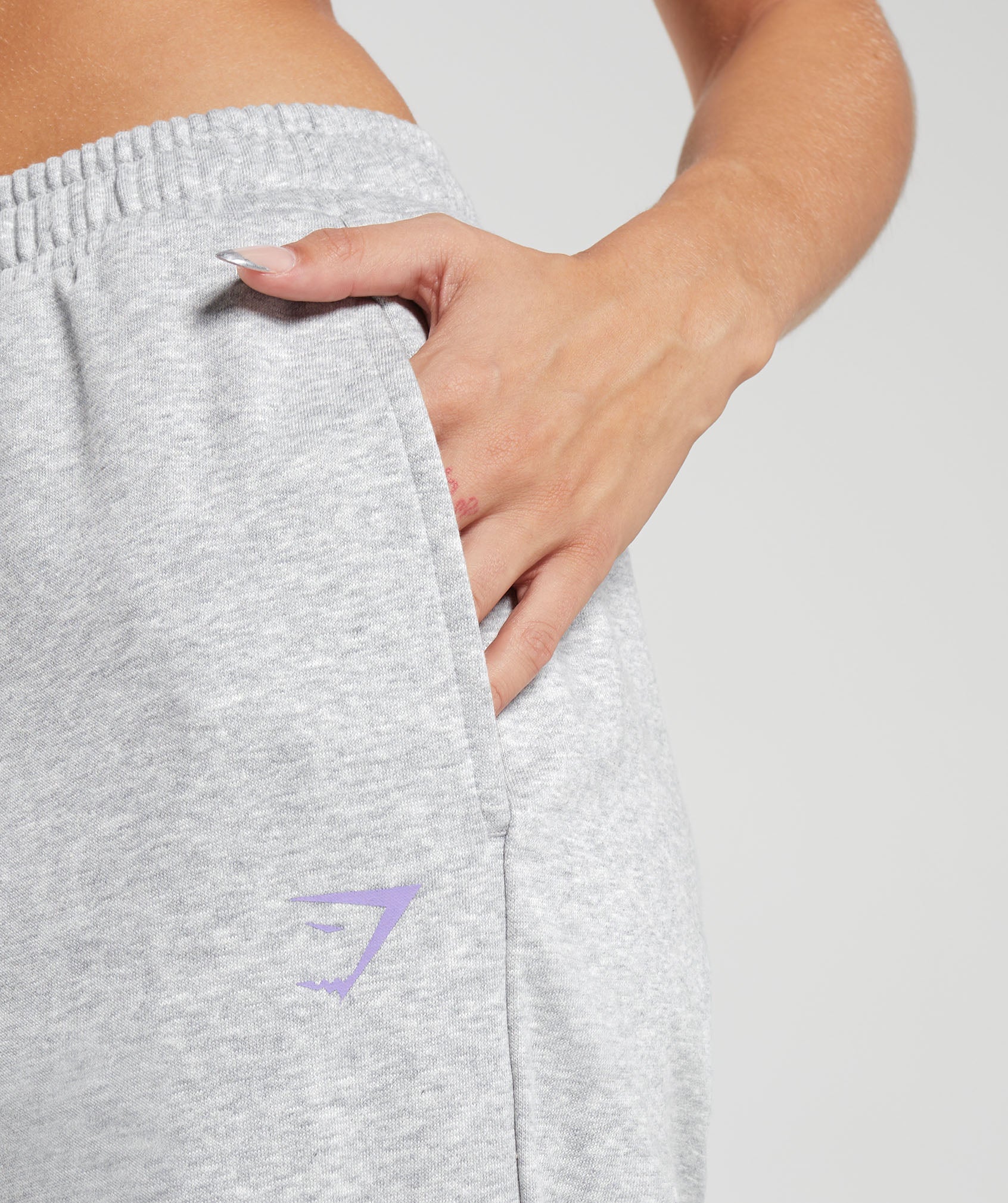 Cherub Graphic Joggers in Light Grey Core Marl - view 6