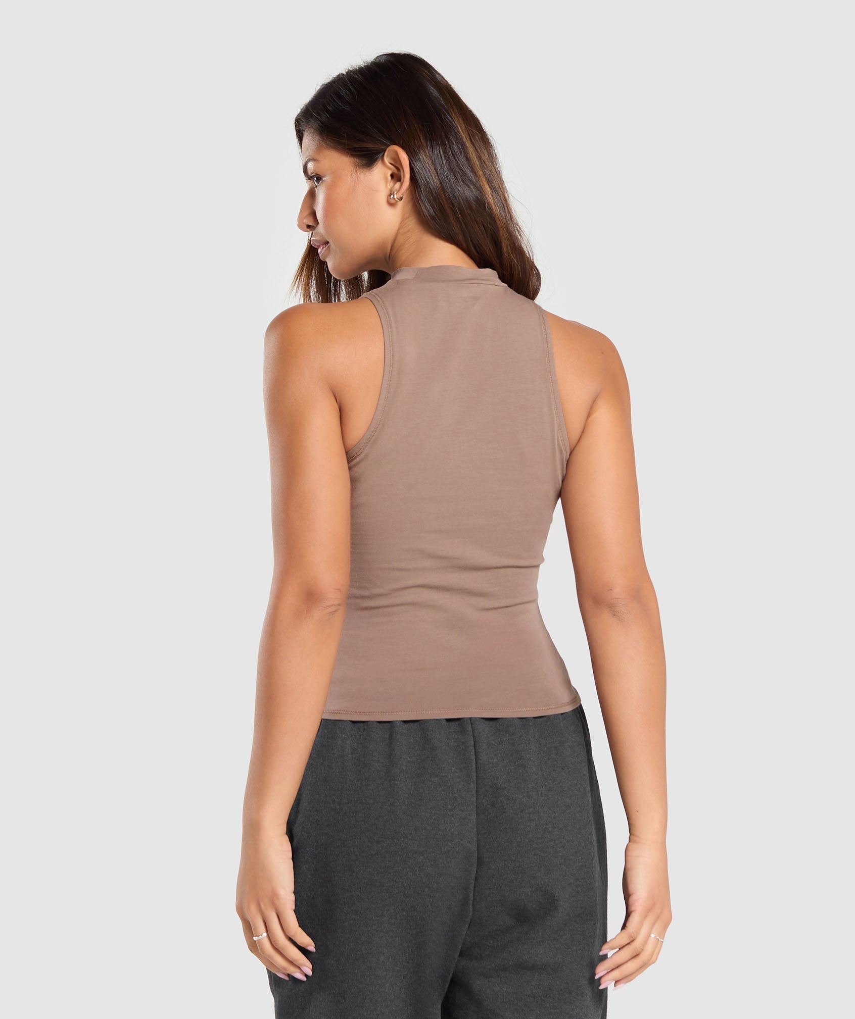 Cotton Tank in Mocha Mauve - view 2