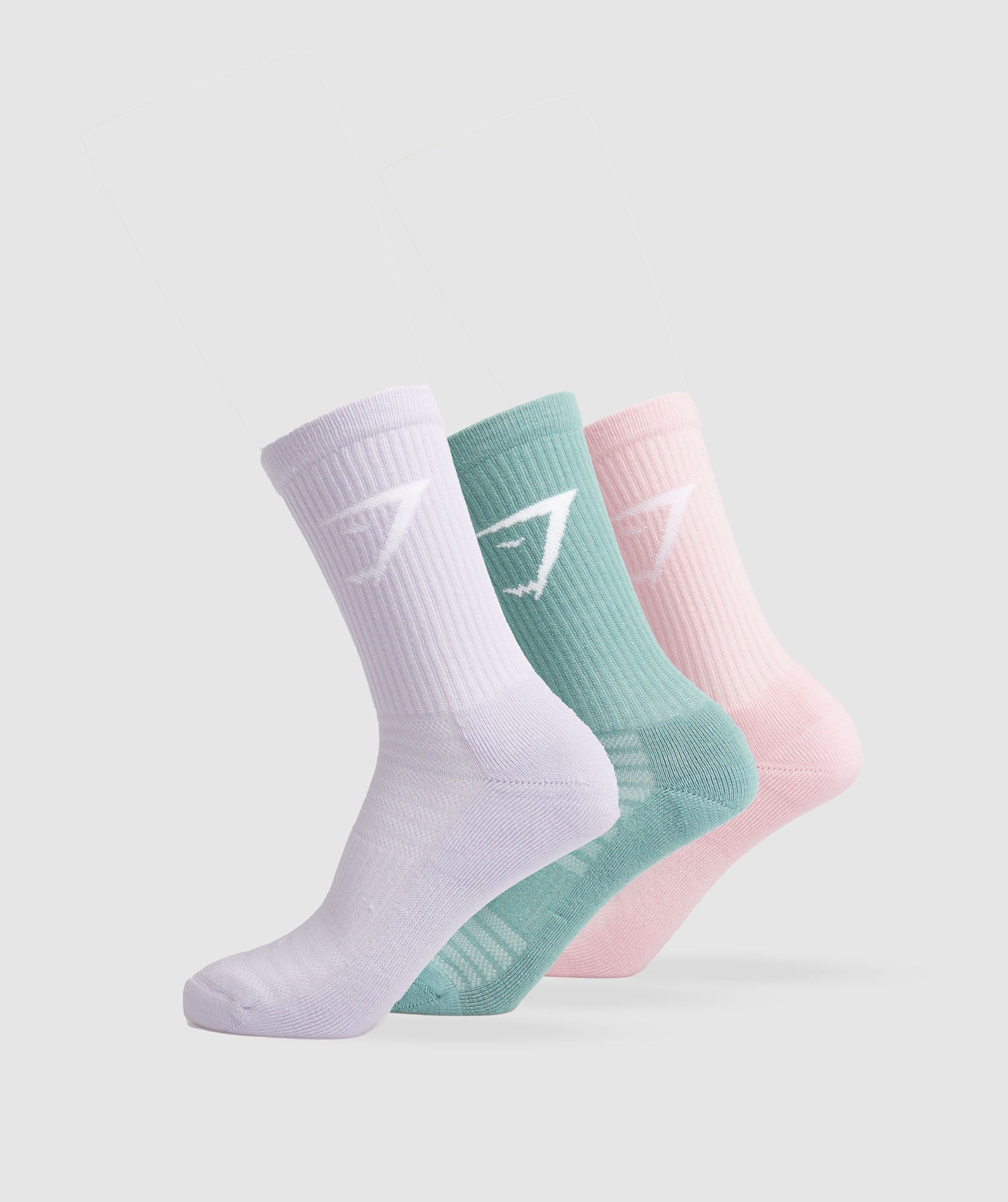 Crew Socks 3pk in Chalk Pink/Ink Teal/Purple - view 1