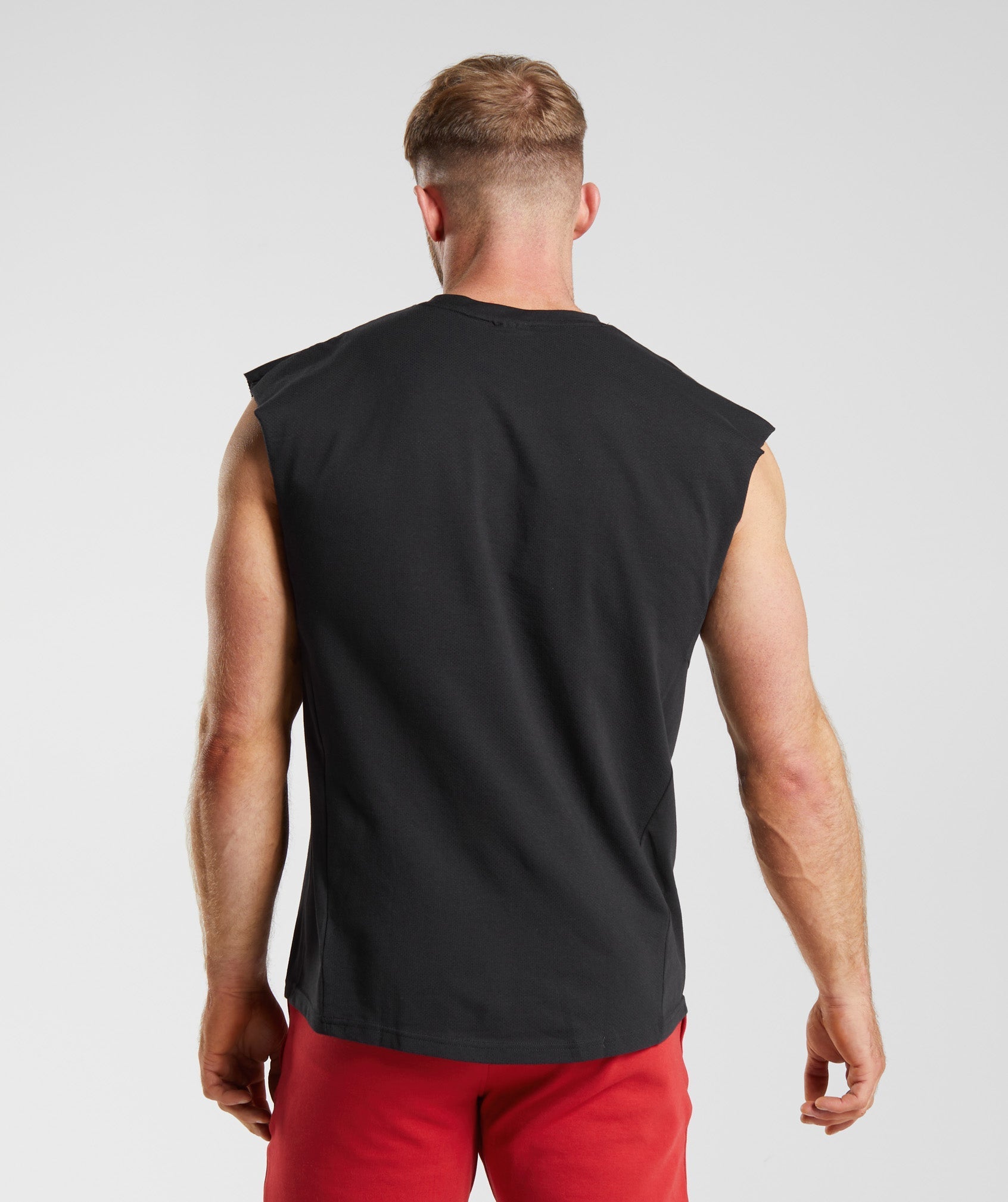 React Cut Off Tank in Black - view 4