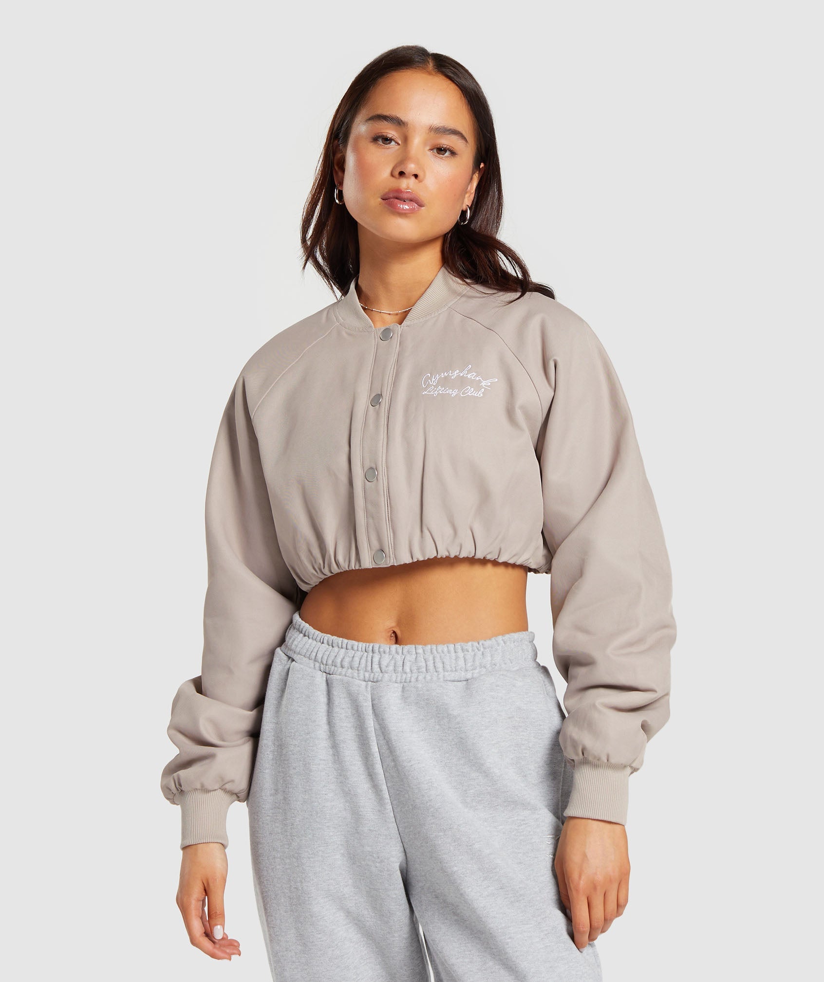 Cropped Bomber Jacket