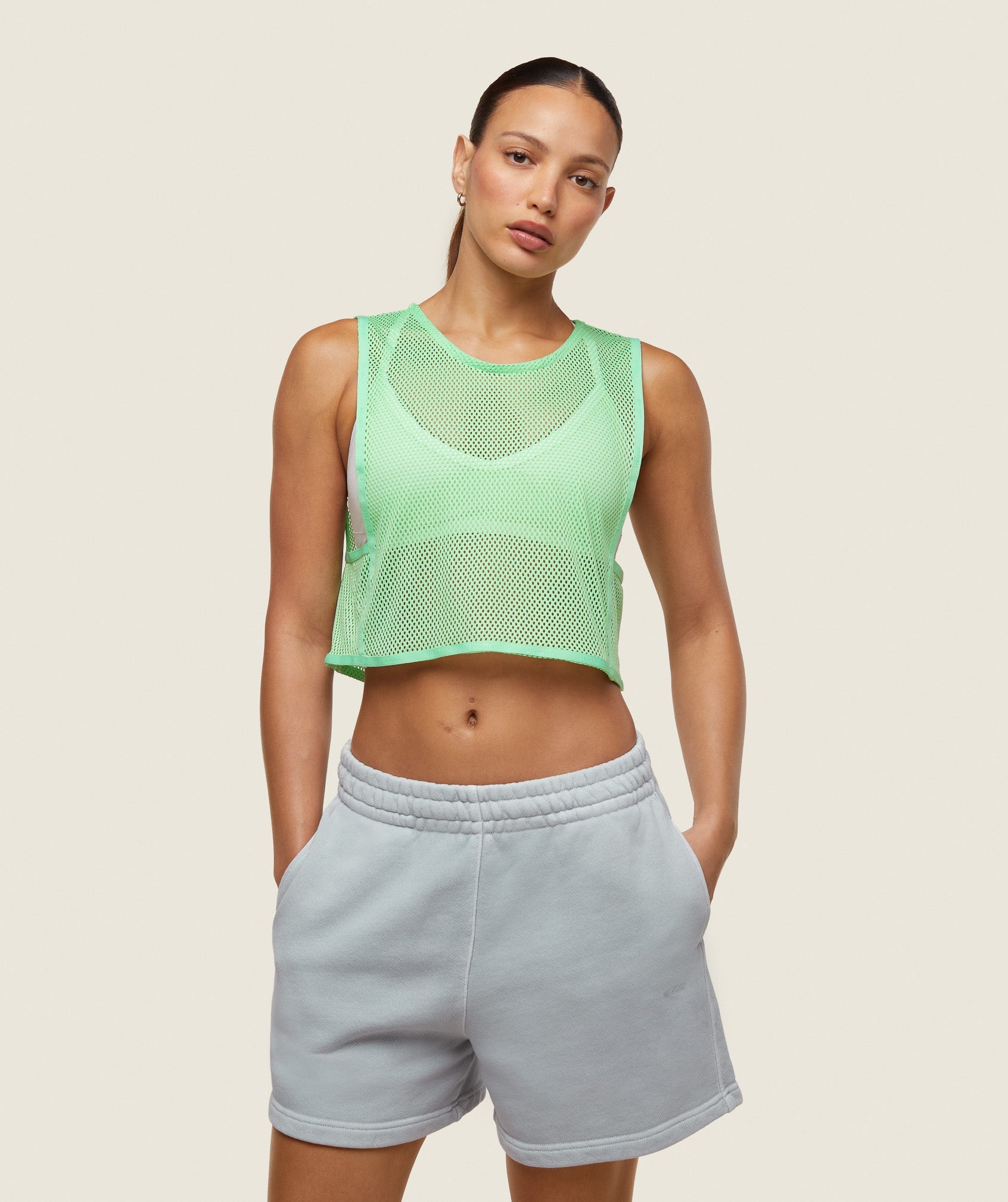 everywear Cropped Mesh Tank