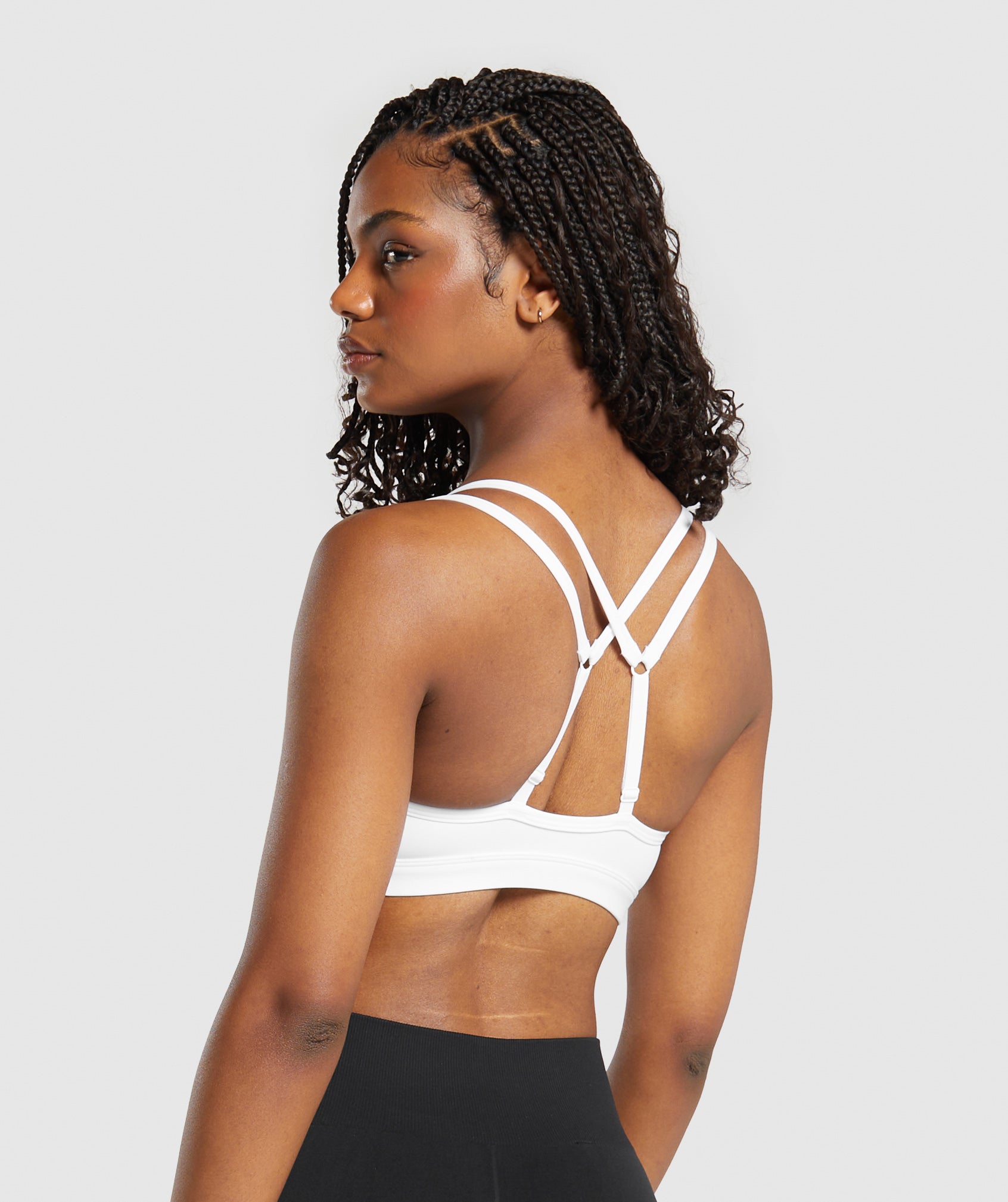 Double Up Sports Bra in White - view 2