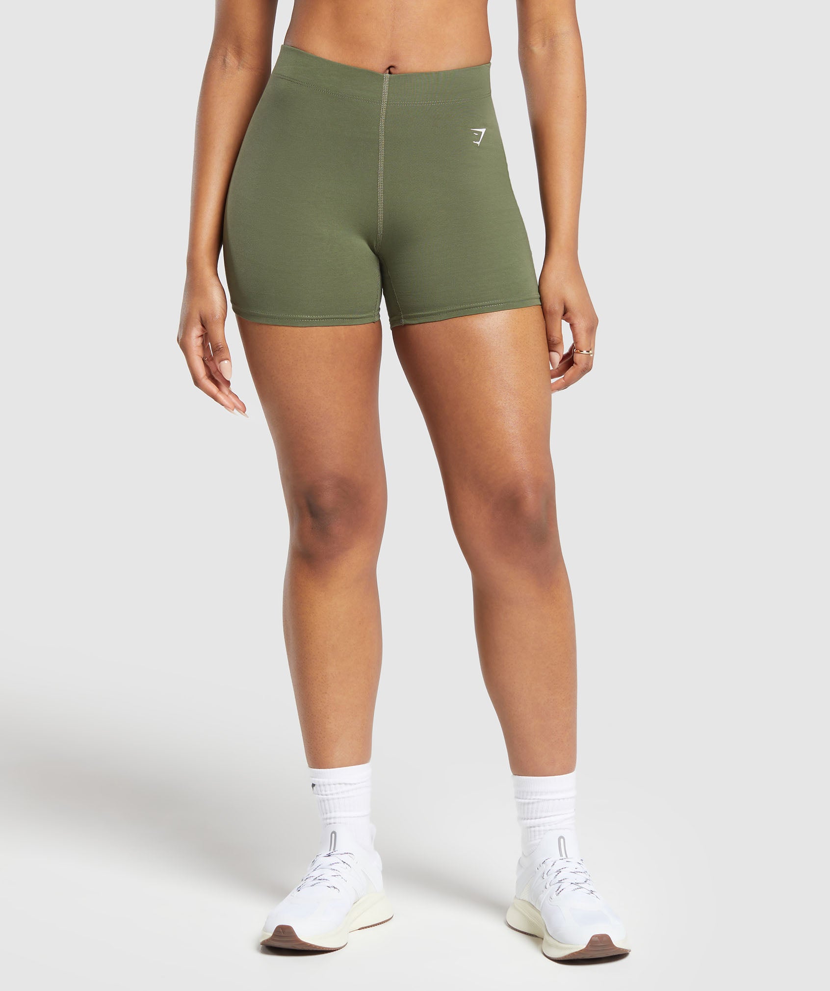 Everyday Cotton Shorts in Core Olive - view 1