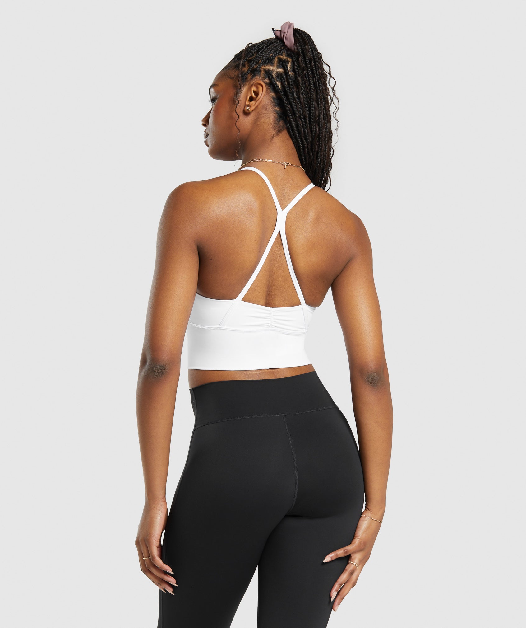 Elevate Longline Sports Bra in White - view 2