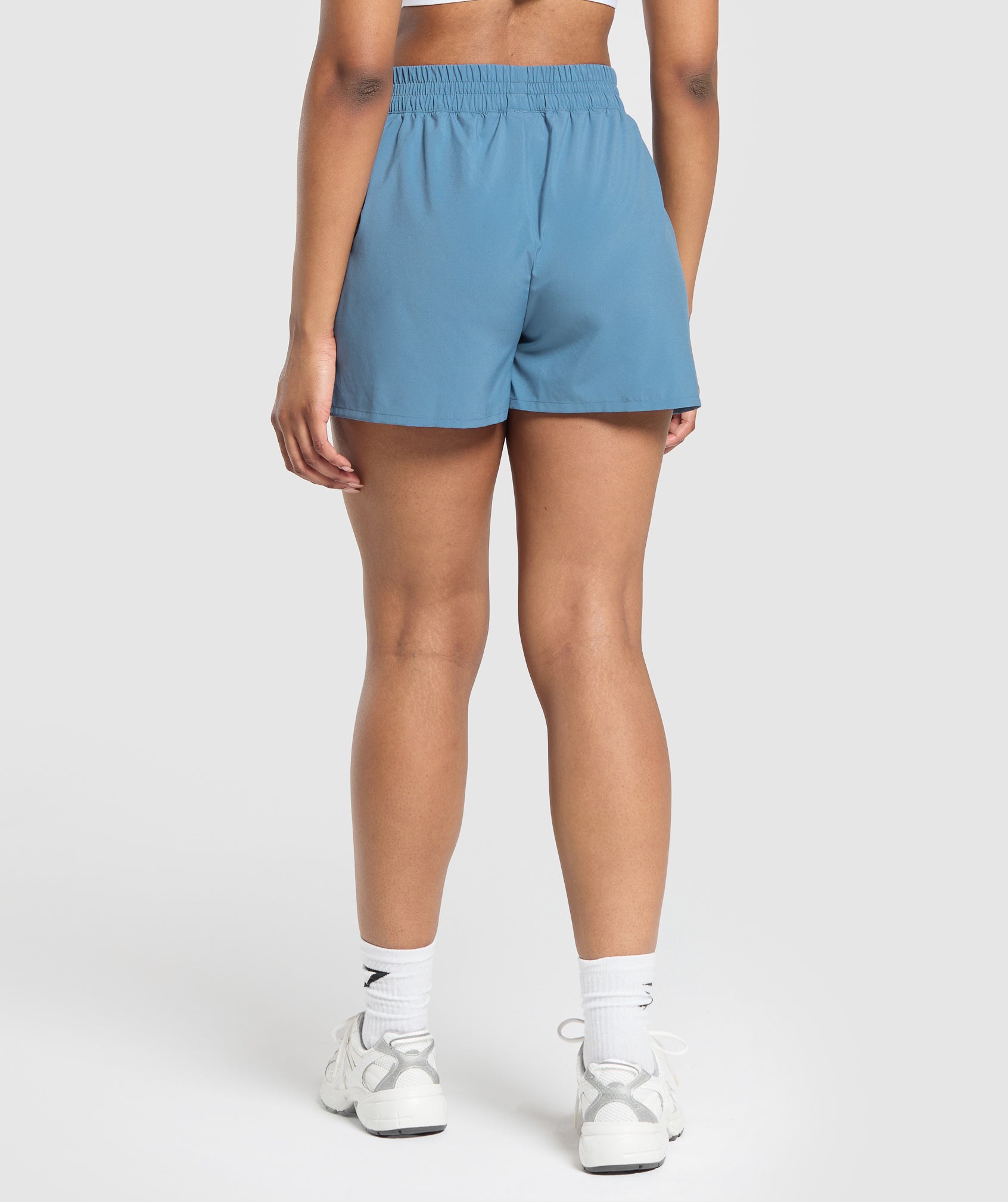 Pintuck Shorts in Faded Blue - view 2