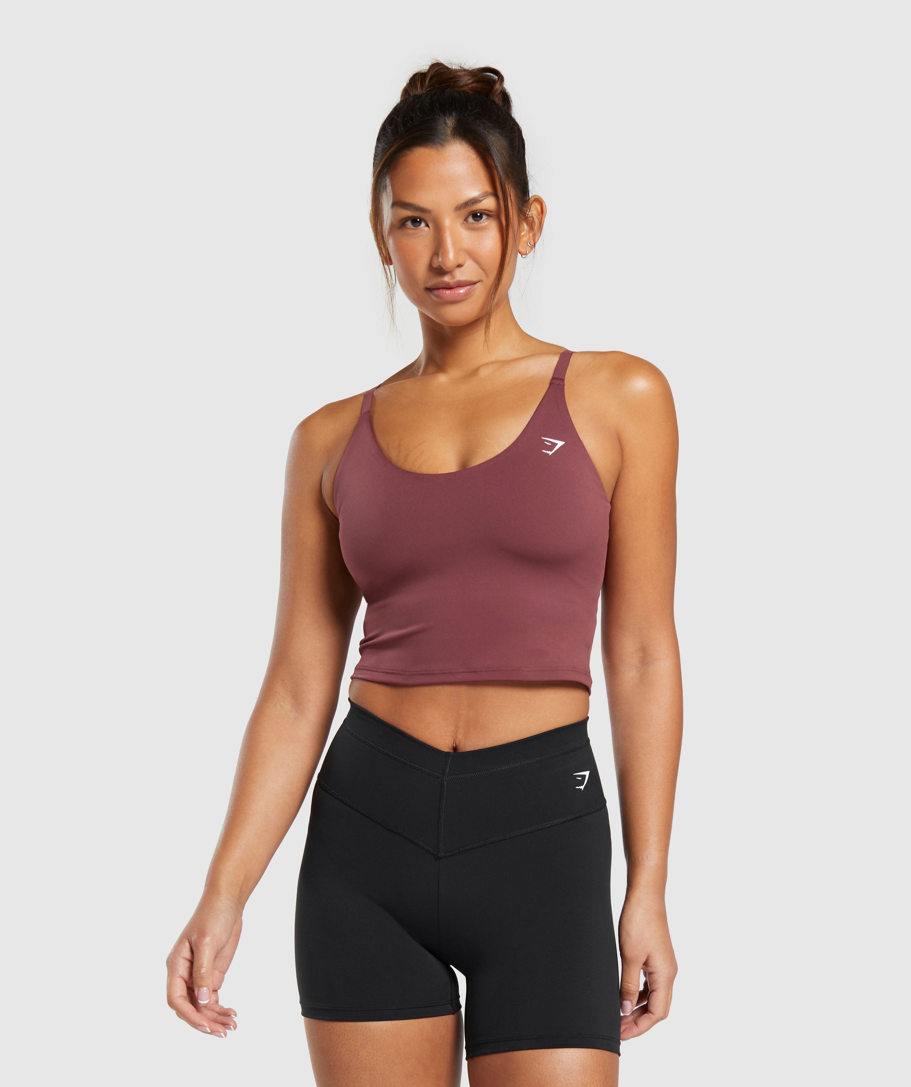 Everyday Shelf Cami Tank in Burgundy Brown