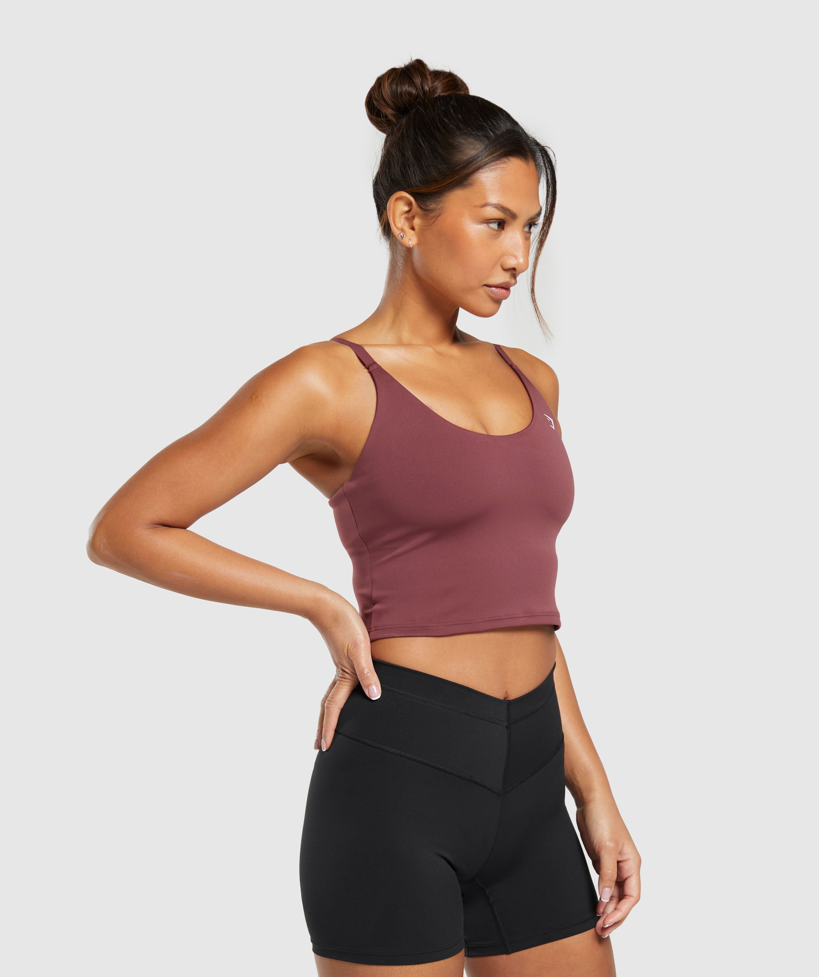 Everyday Shelf Cami Tank in Burgundy Brown - view 3