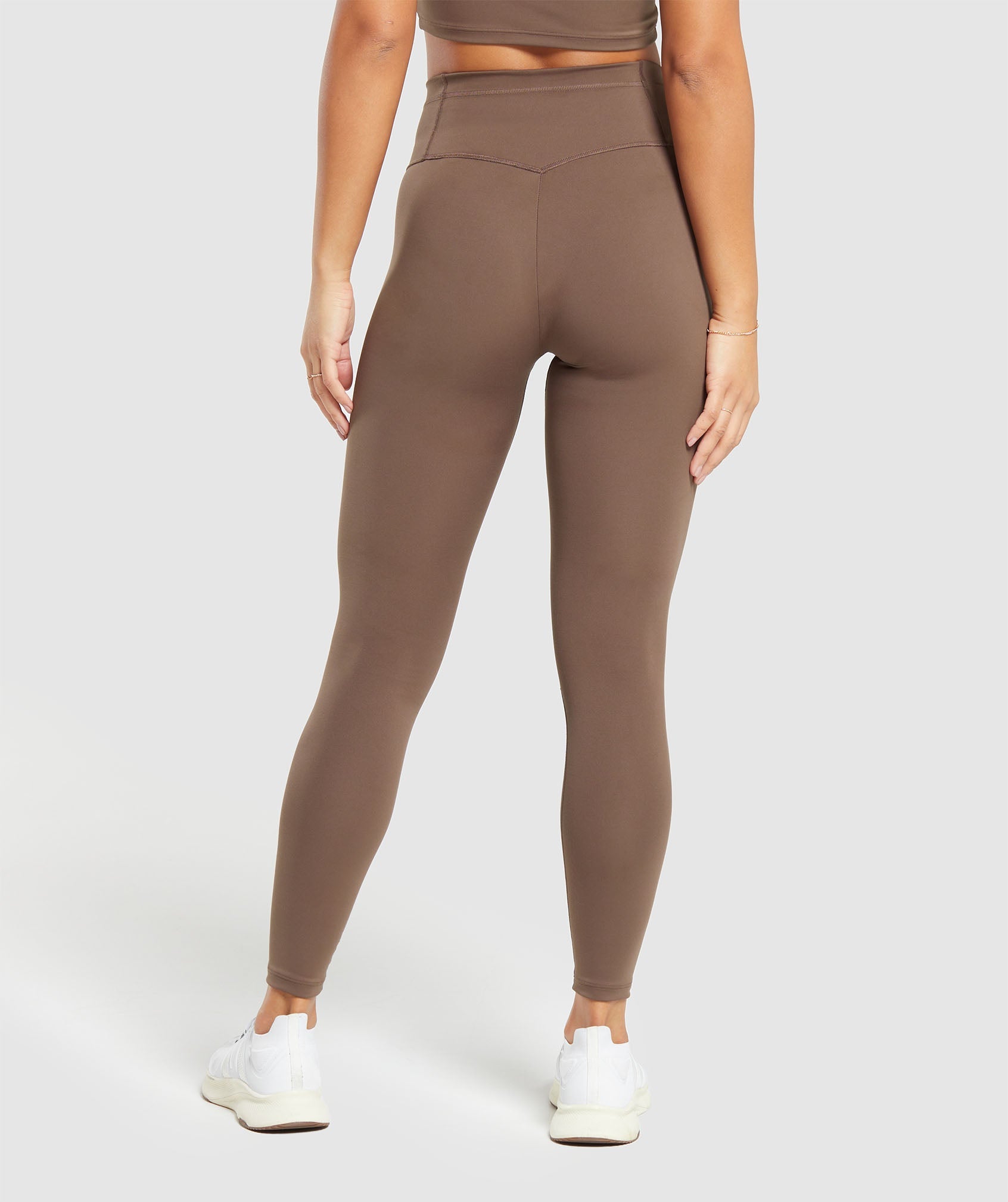 Training V Waistband Leggings in Brown - view 2