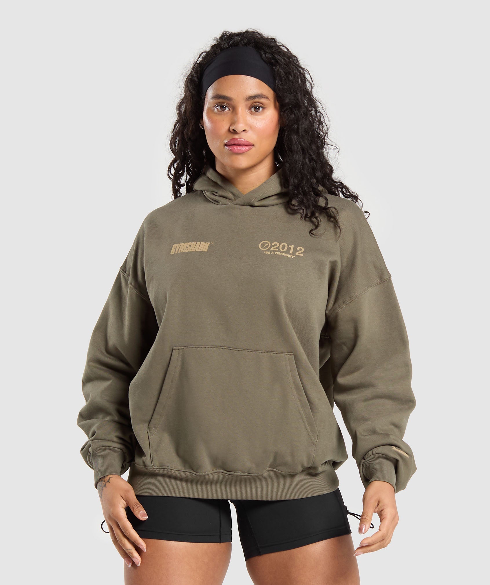 Be a Visionary Oversized Hoodie in Camo Brown - view 2