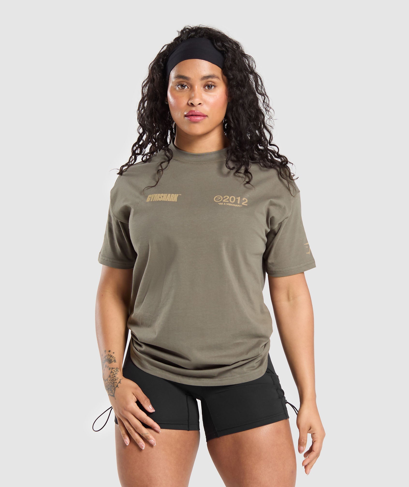 Be a Visionary Oversized T-Shirt in Camo Brown - view 2
