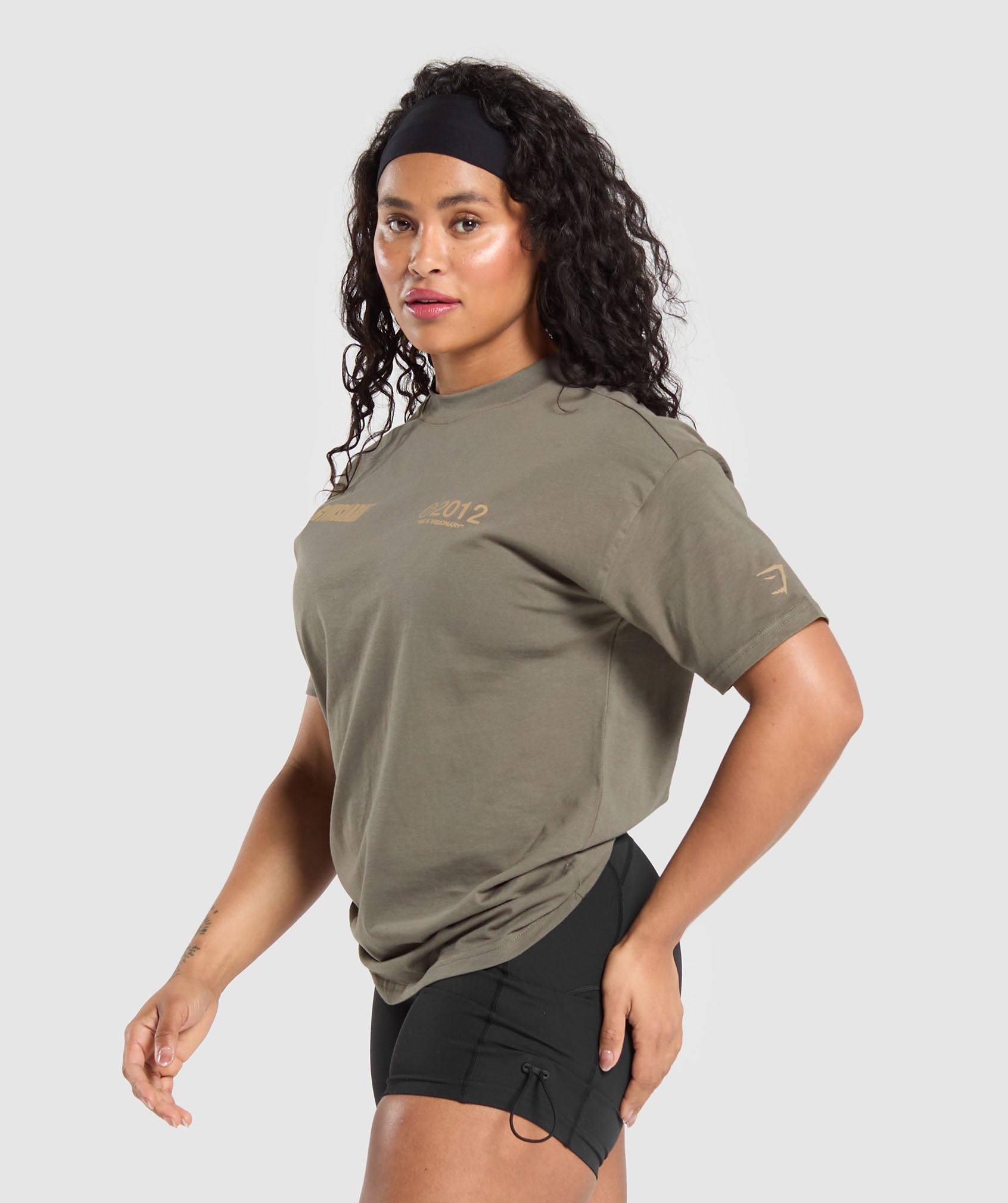 Be a Visionary Oversized T-Shirt in Camo Brown - view 3