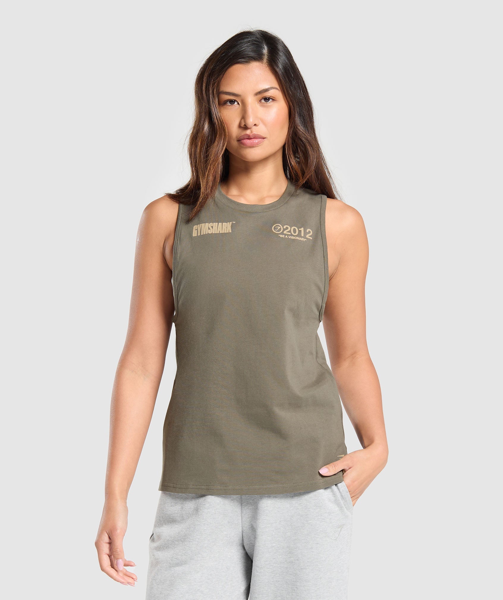 Be a Visionary Tank in Camo Brown - view 1