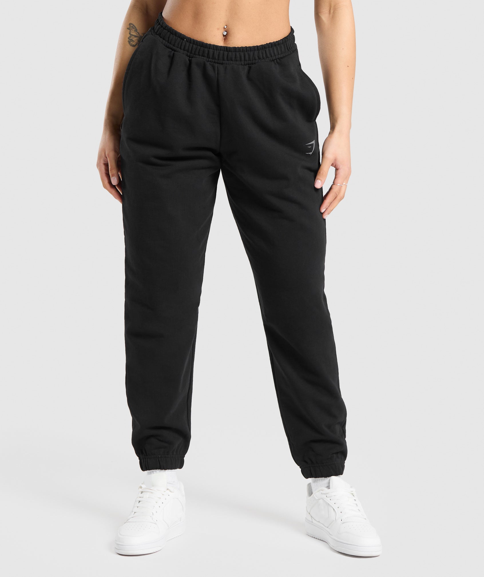 Lifting Graphic Oversized Joggers in Black - view 2
