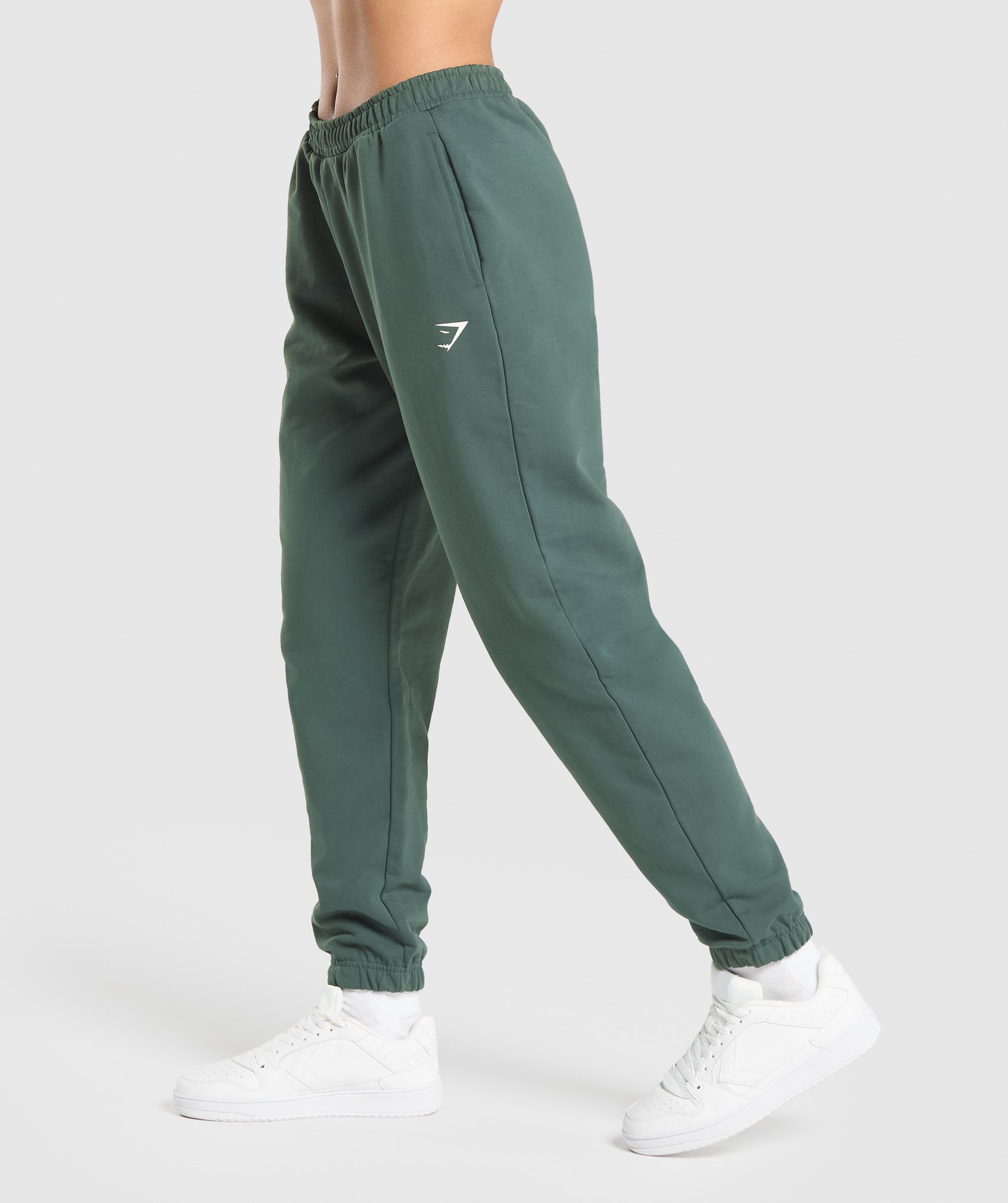 Lifting Graphic Oversized Joggers in Slate Teal - view 3