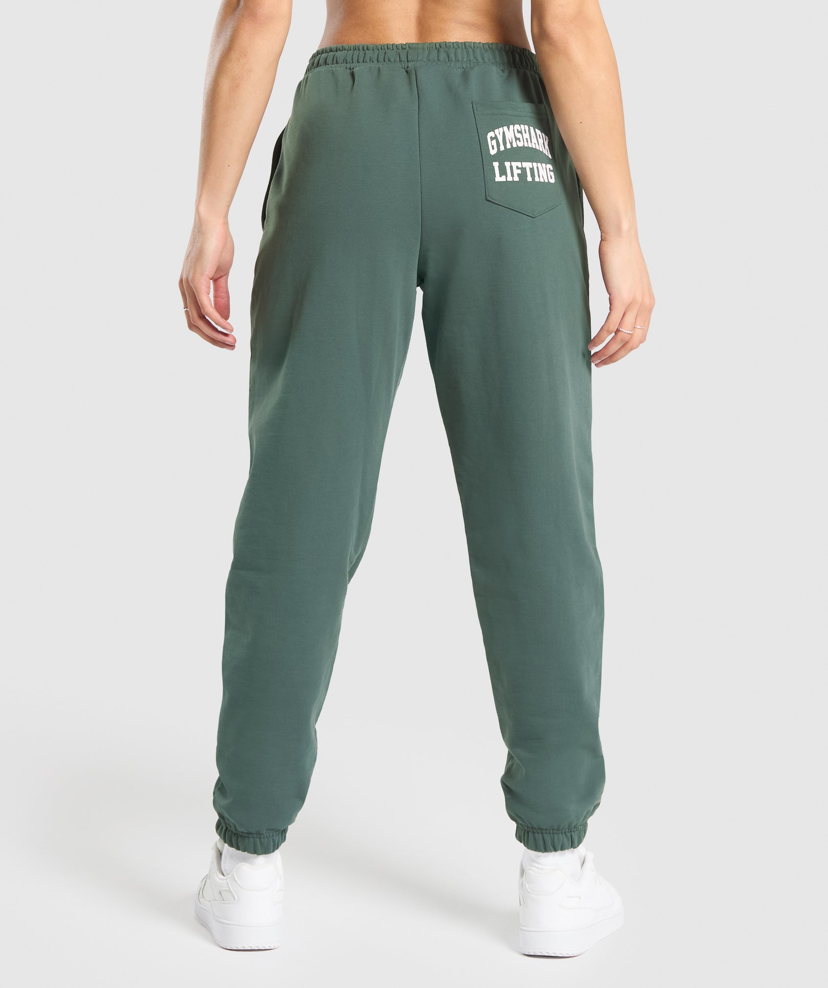 Lifting Graphic Oversized Joggers in Slate Teal