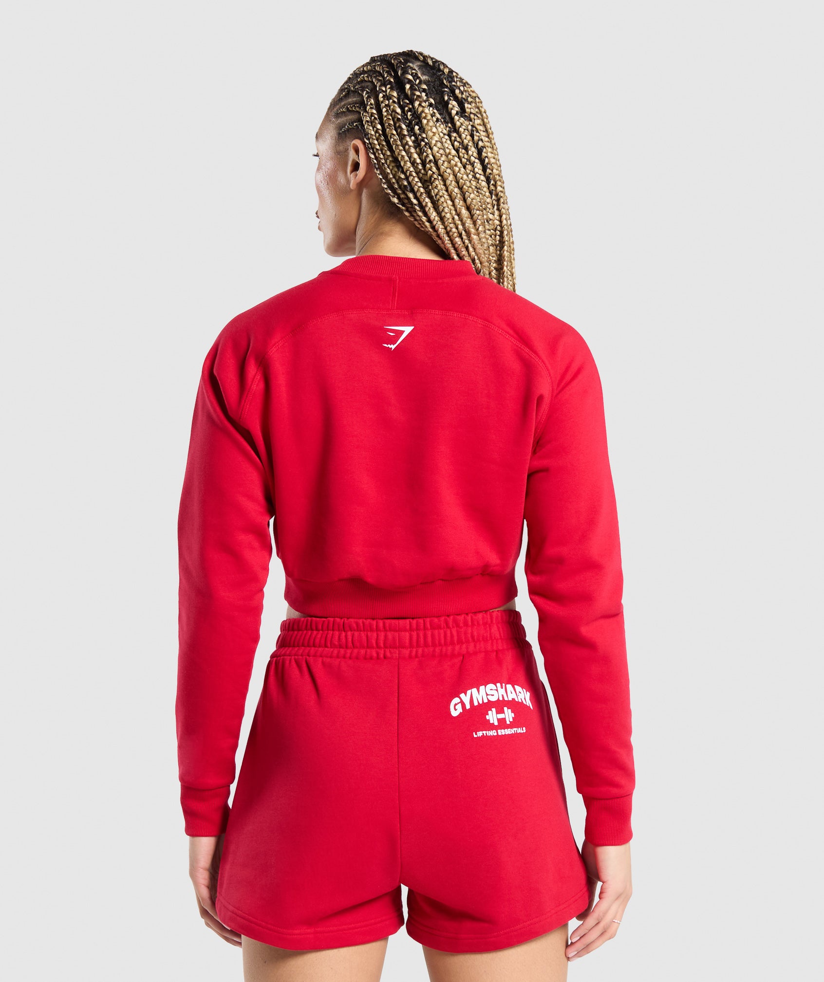 Team GS Cropped Sweatshirt in Carmine Red - view 2