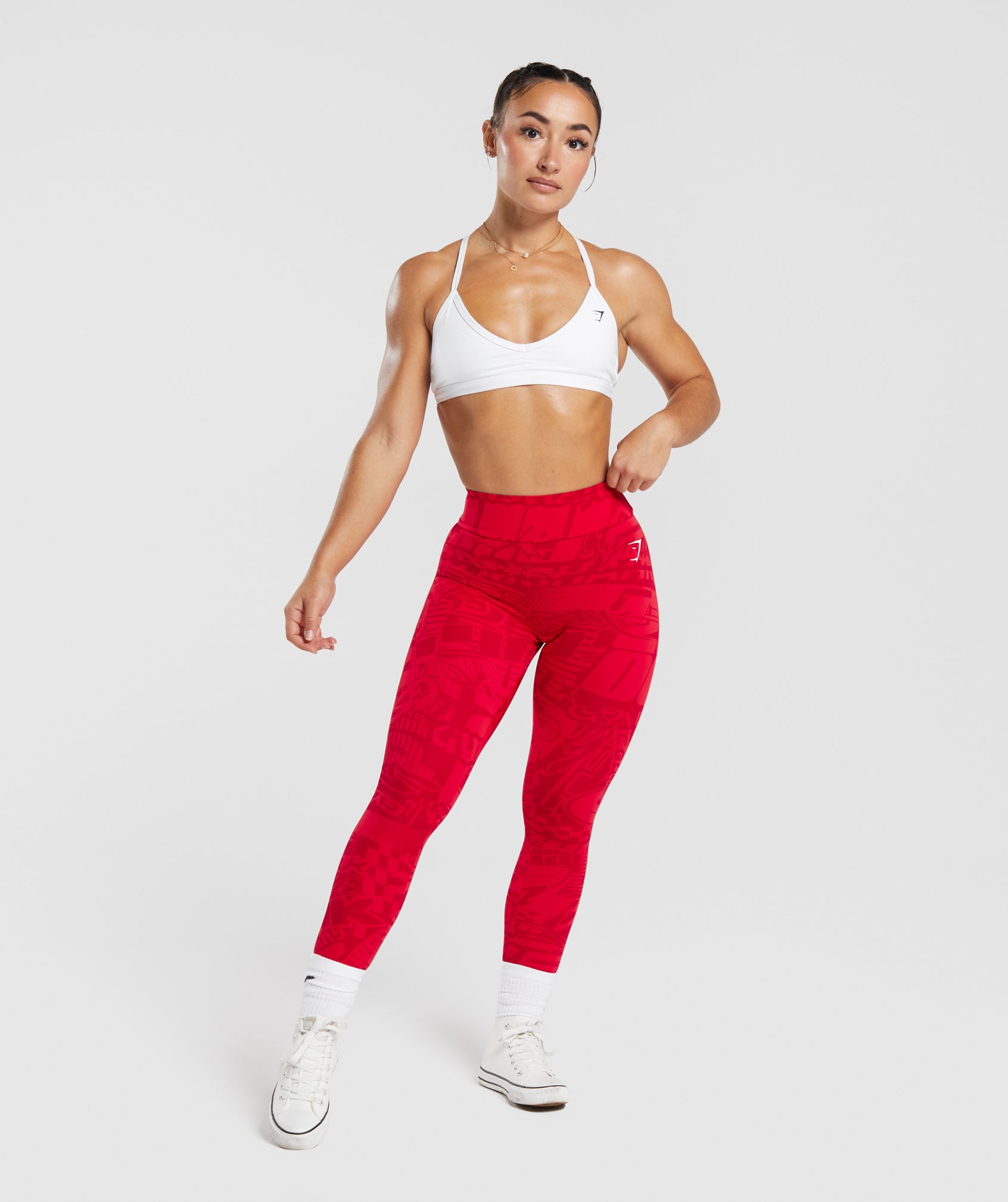 - Red Gymshark Power Zesty Leggings GS | Gymshark