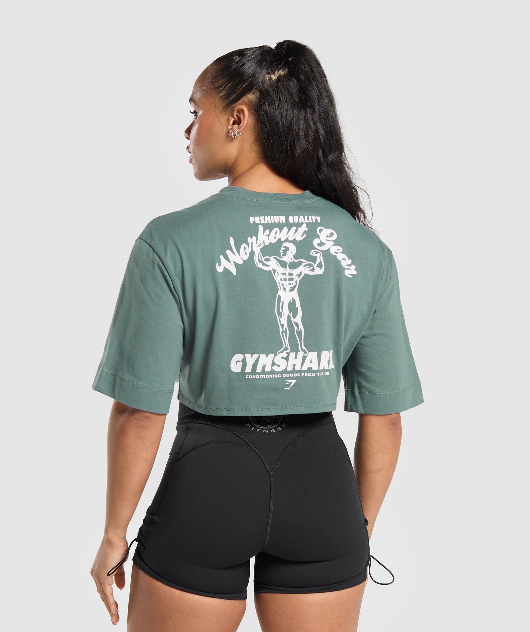 Workout Gear Crop Top in Cargo Teal - view 1